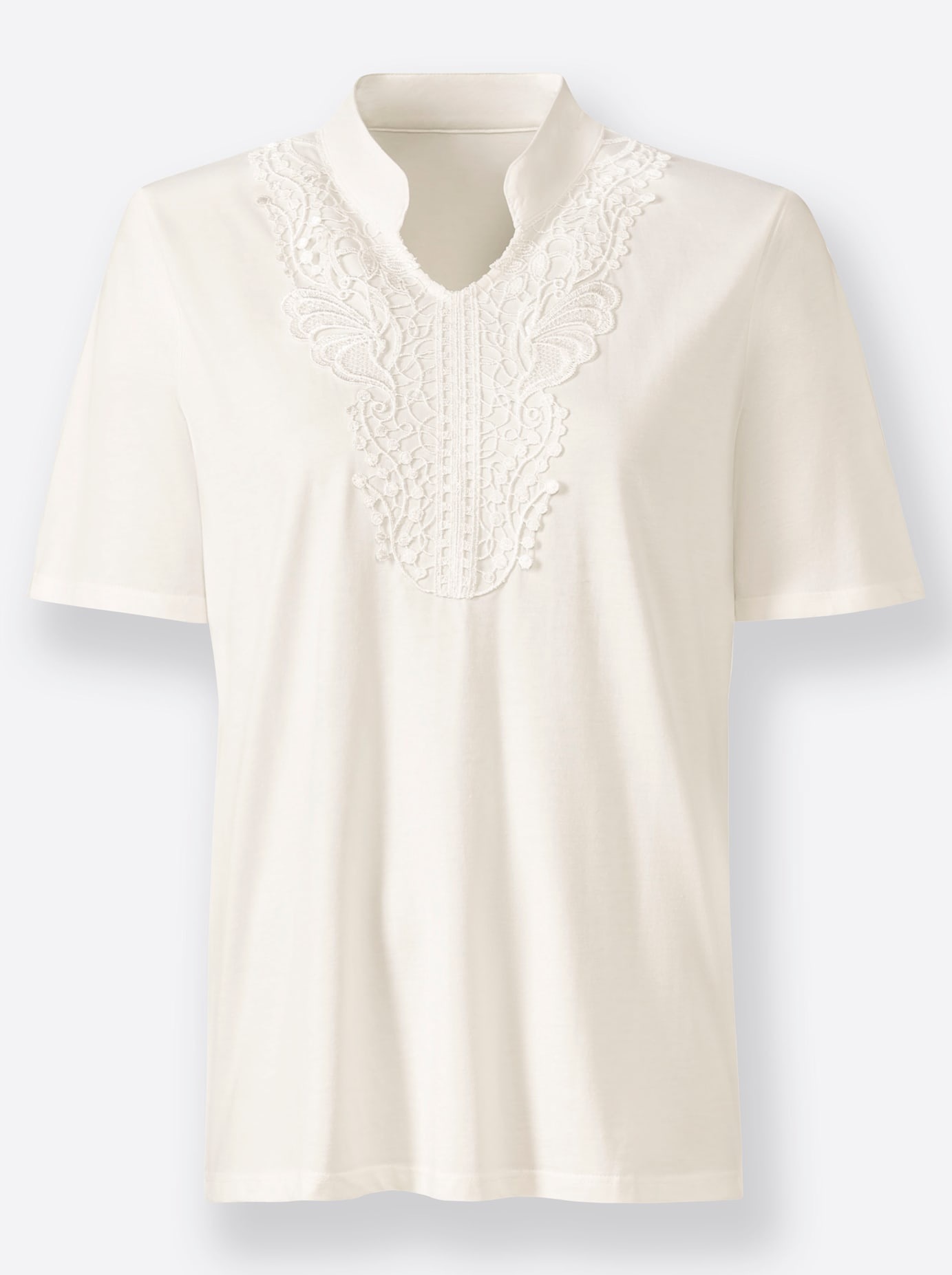 Classic Women Short Sleeve Shirt Ecru 40 3