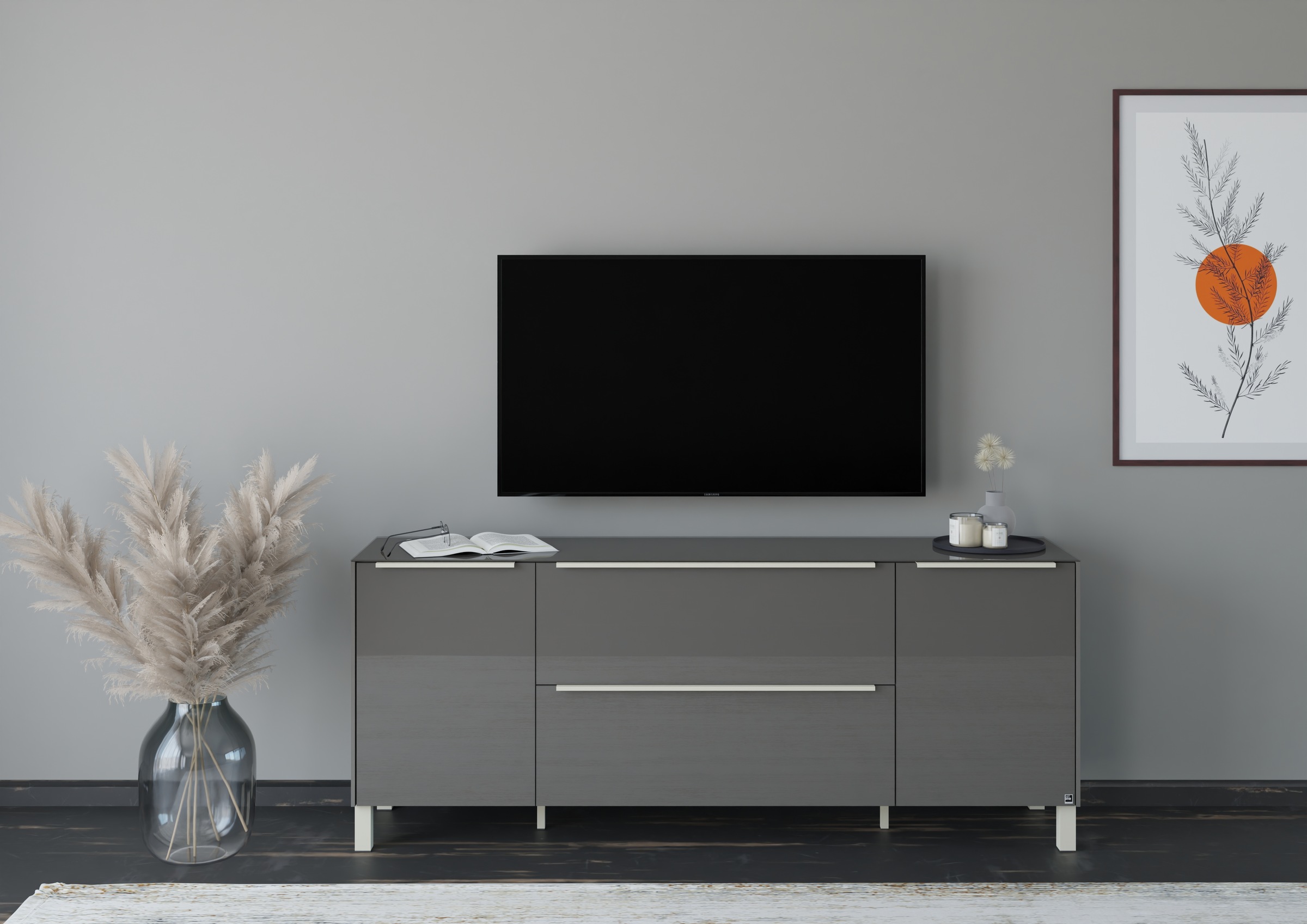 set one by Musterring Lowboard »Reno« 1 Stk. tlg. Mit Vierkantfuß in diversen Farben, 75 cm Höhe & Farbauswahl