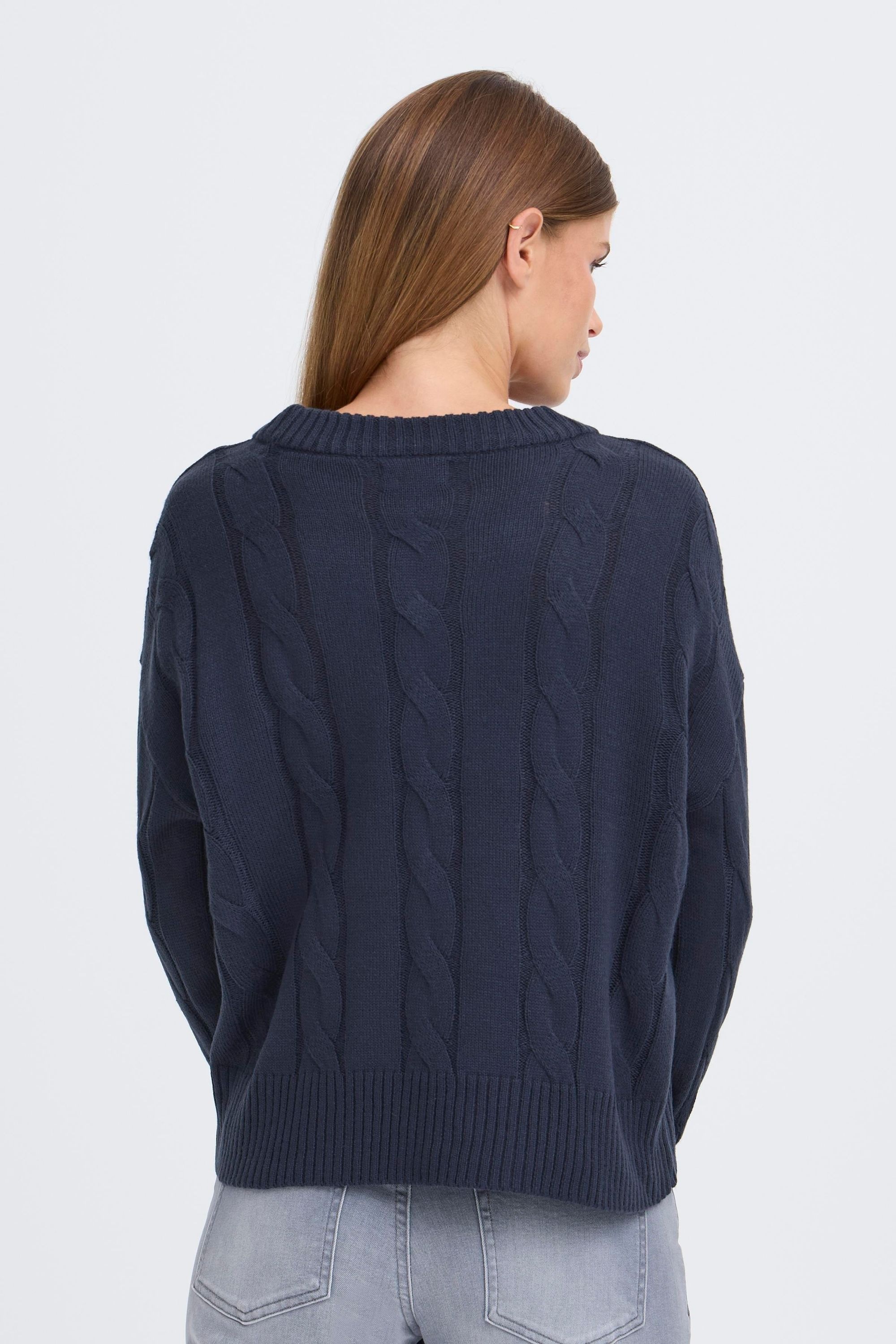 OXMO OXFKIMNI Knit Pullover Blue XL 6