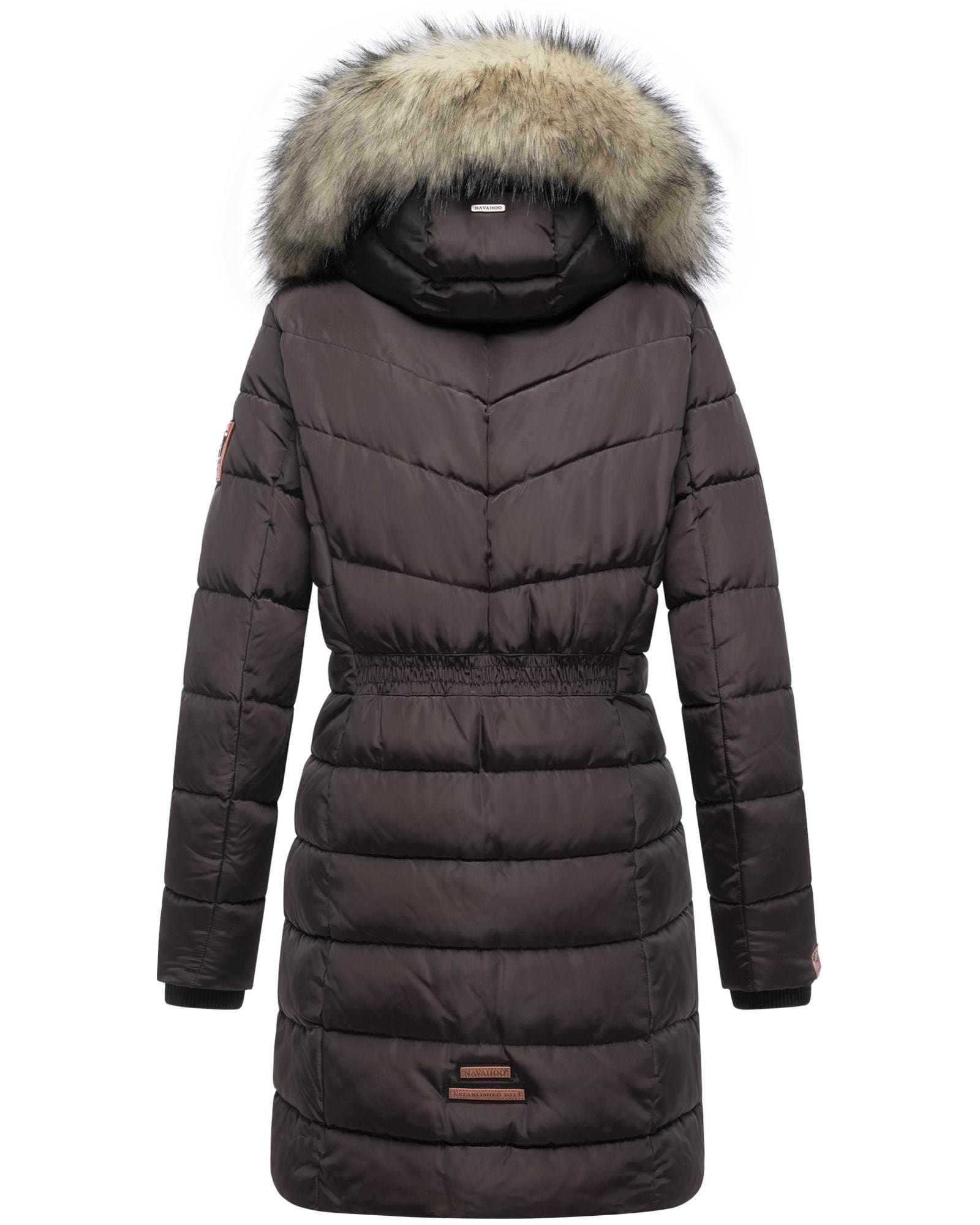 Navahoo Steppmantel »Paula«, stylischer Winter Parka m. edlem Fellimitat
