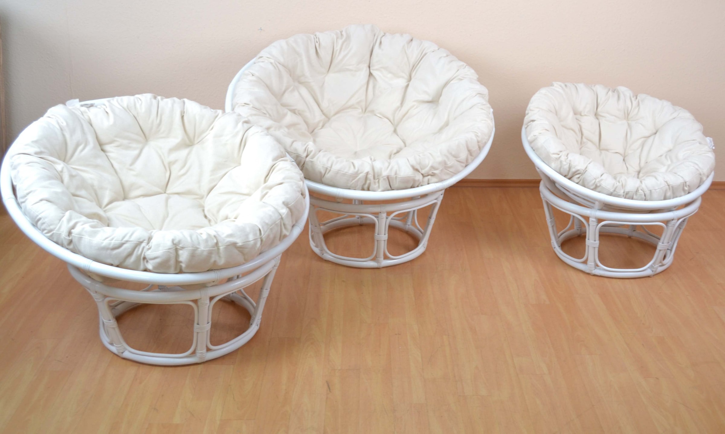 Home affaire Rattanstuhl »Papasansessel, TOPSELLER!«, aus geflochtenem Rattan, in verschiedenen Größen (80-110 cm)