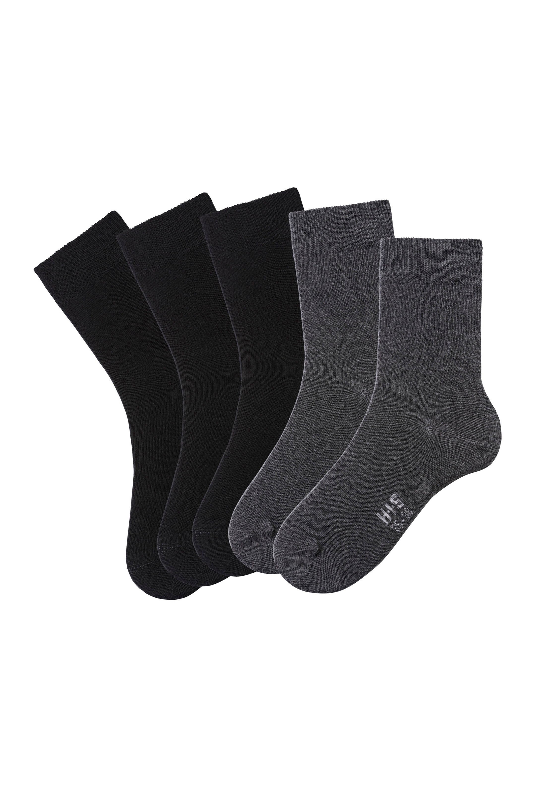 H.I.S Basicsocken Packung, 5 Stk. tlg. mit besonders weichem Bündchen günstig online kaufen