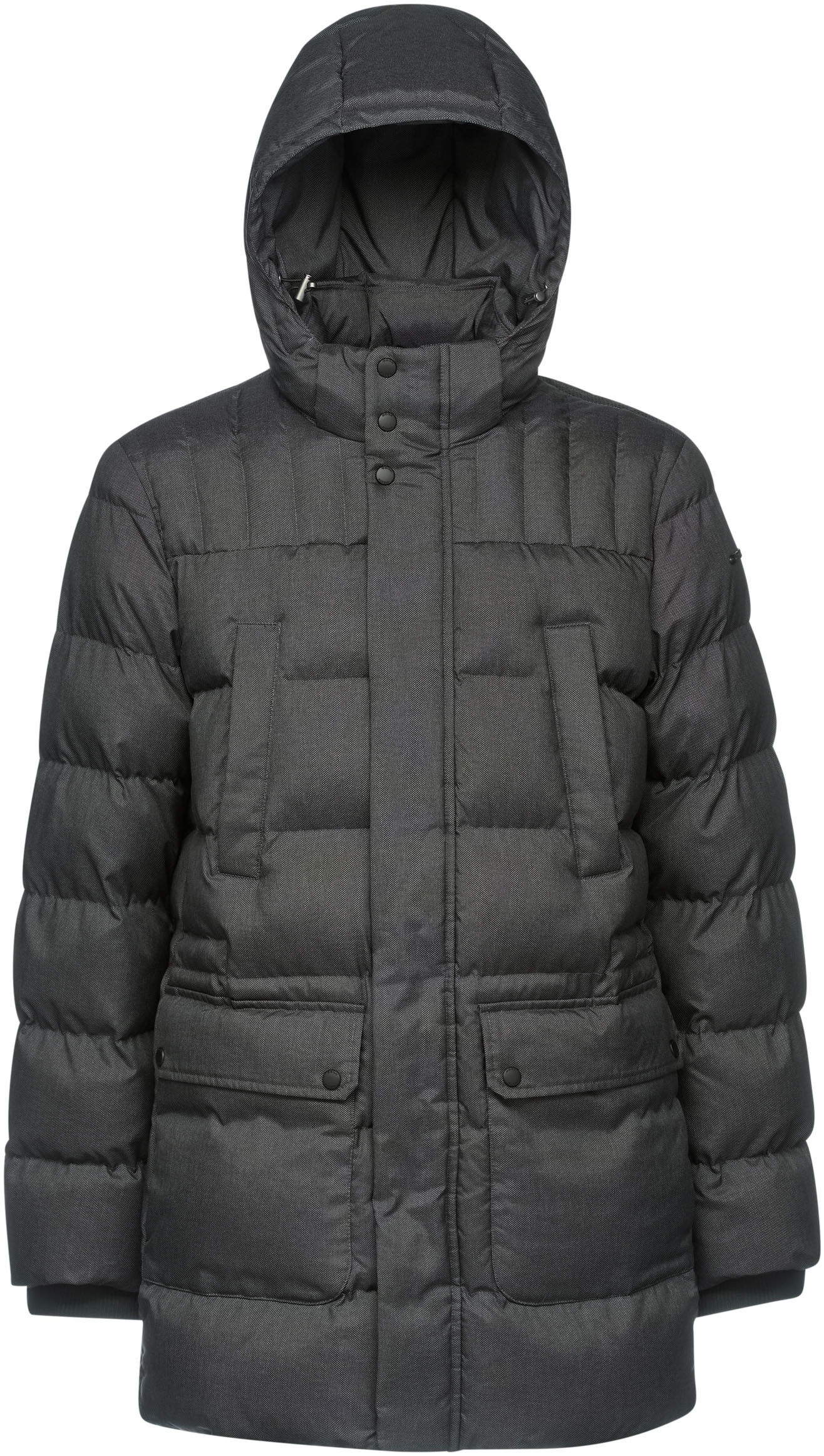 Geox Langjacke »SANFORD«, mit Kapuze, in melierter Optik, 4 Taschen, Kapuze, modische Steppung