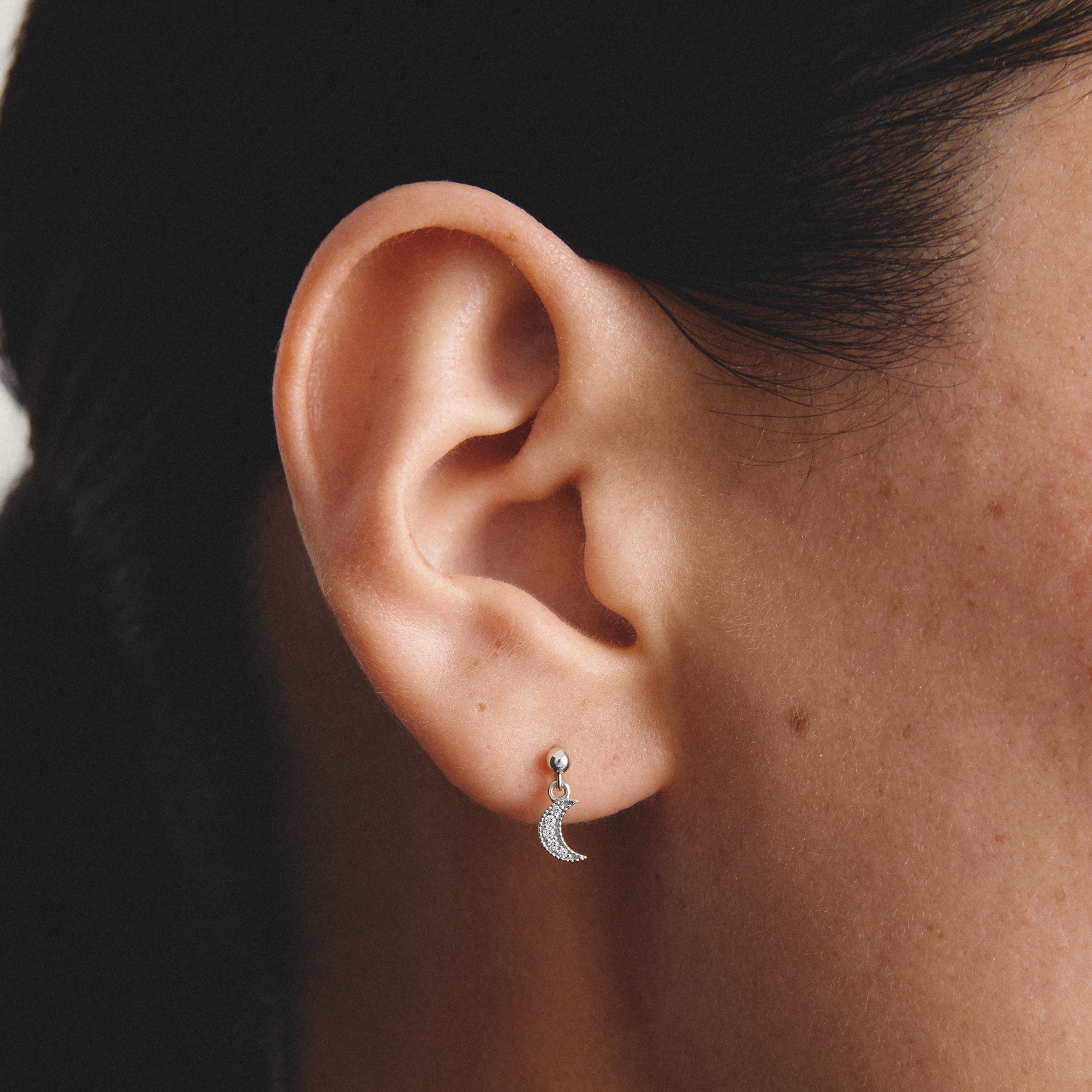 THOMAS SABO Paar Ohrstecker »Mond-Desgin und Stern-Optik« mit Zirkonia (synth.)