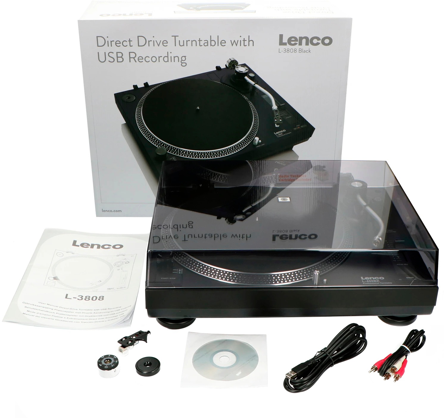 Lenco Plattenspieler »L-3808«, mit Direktantrieb