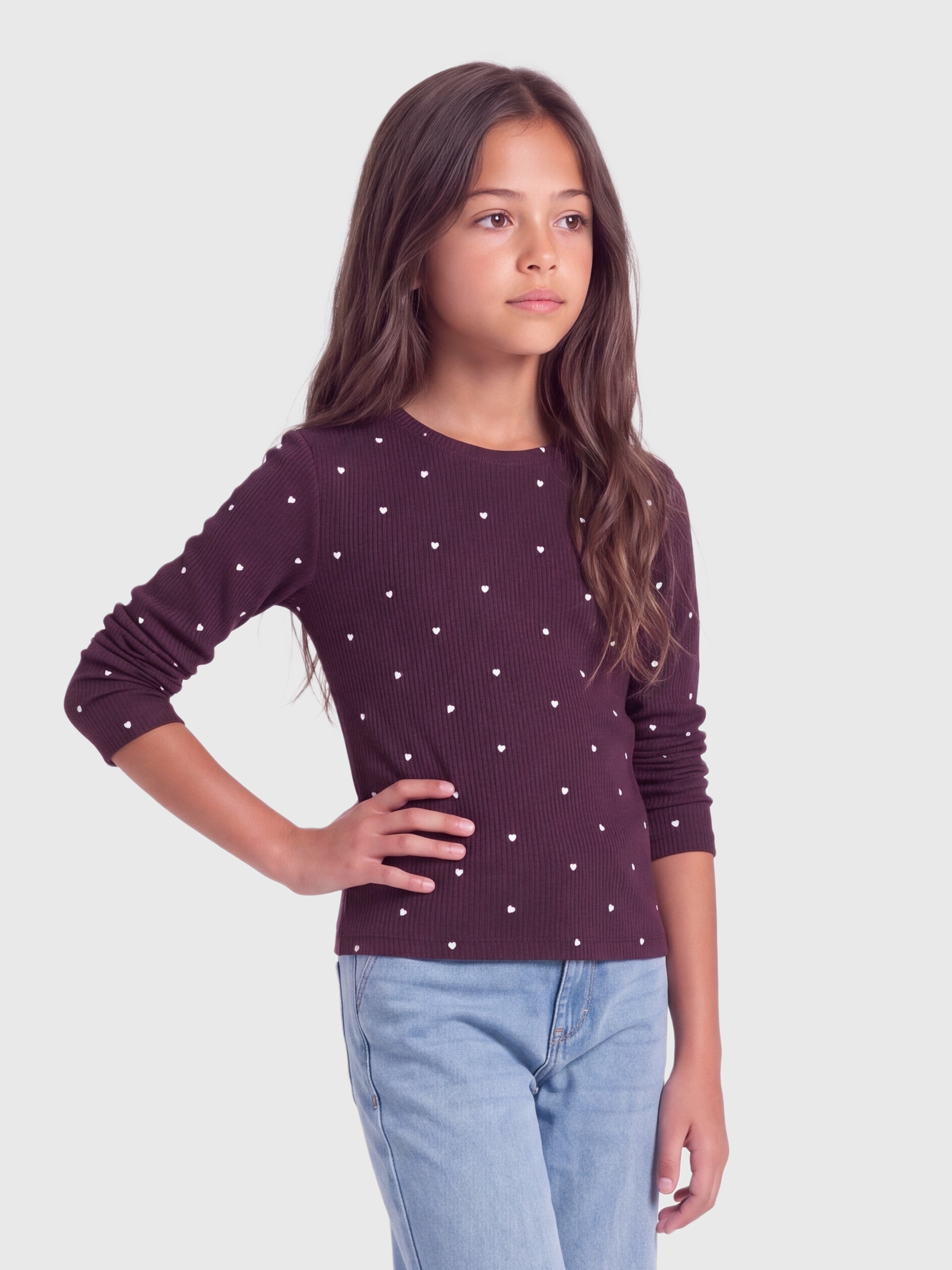 KIDS ONLY Langarmshirt »KOGBELLA LIFE AOP L/S TOP JRS NOOS« Baumwollmischung, figurbetont