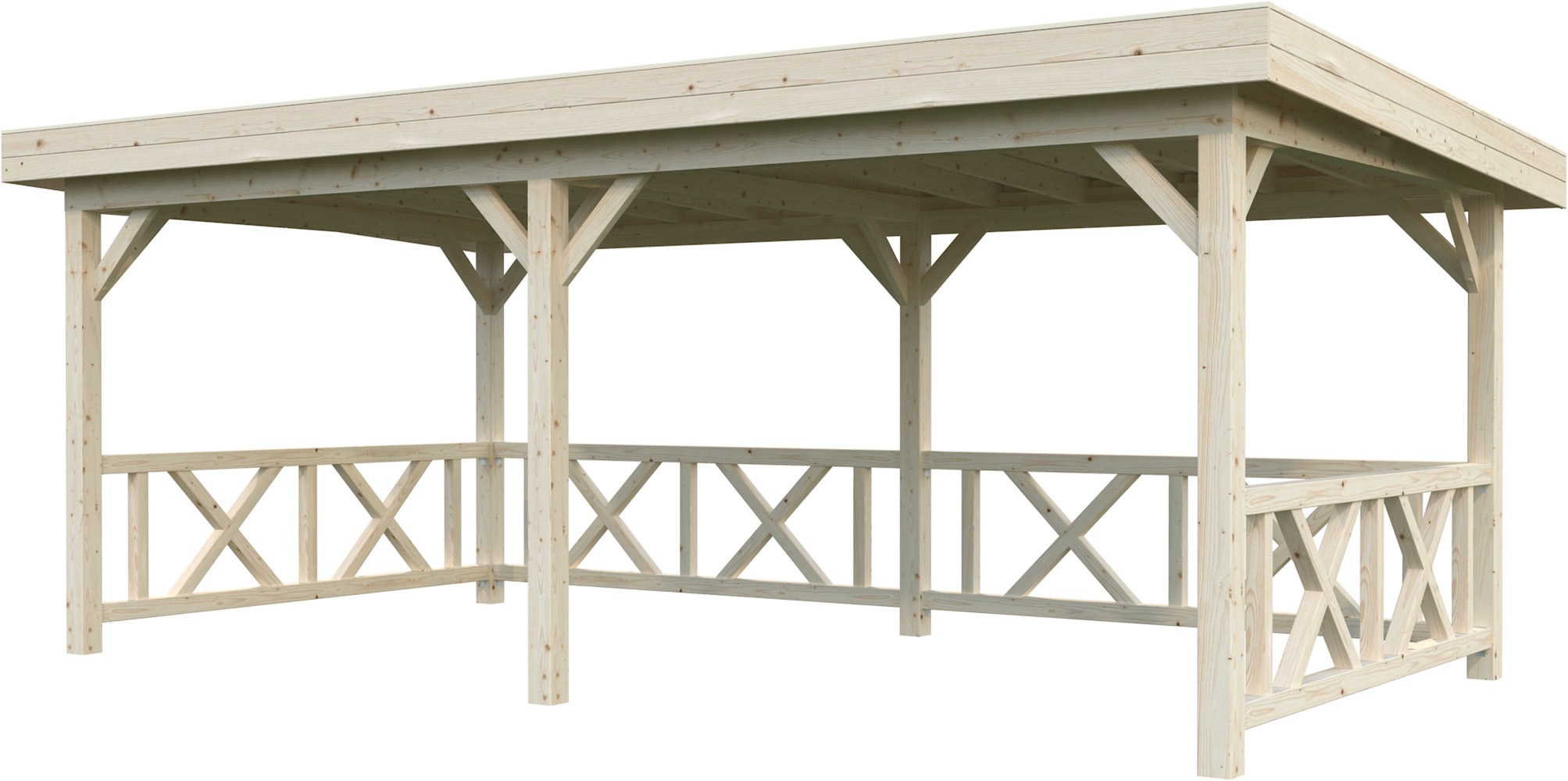 Palmako Holzpavillon »Lenna 16,6 m² Set 307« BxTxH: 628x340x245 cm