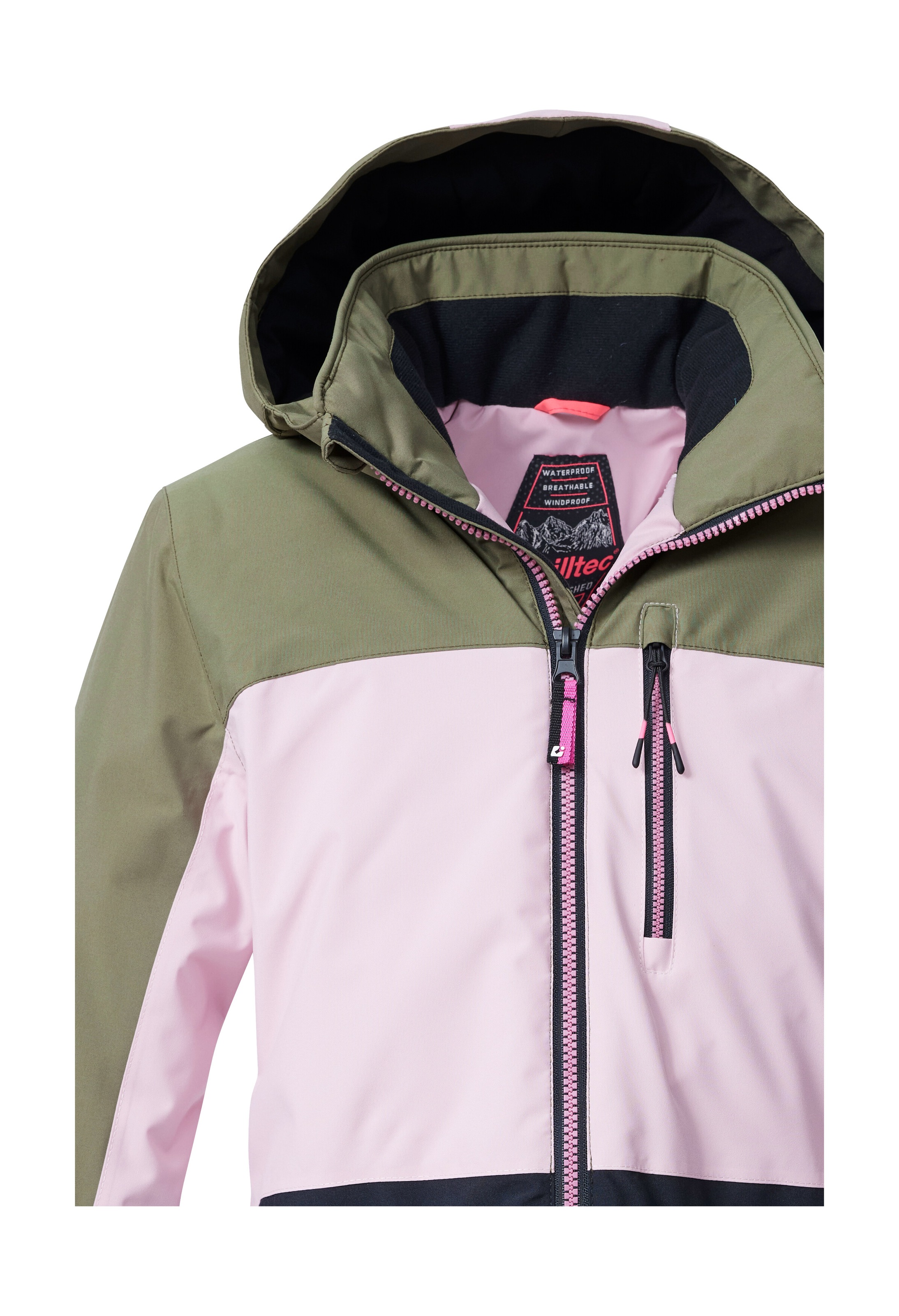Killtec Skijacke »KSW 208 GRLS SKI JCKT«, Wasserdichte, atmungsaktive Kinderjacke mit Schneefang und Taschen