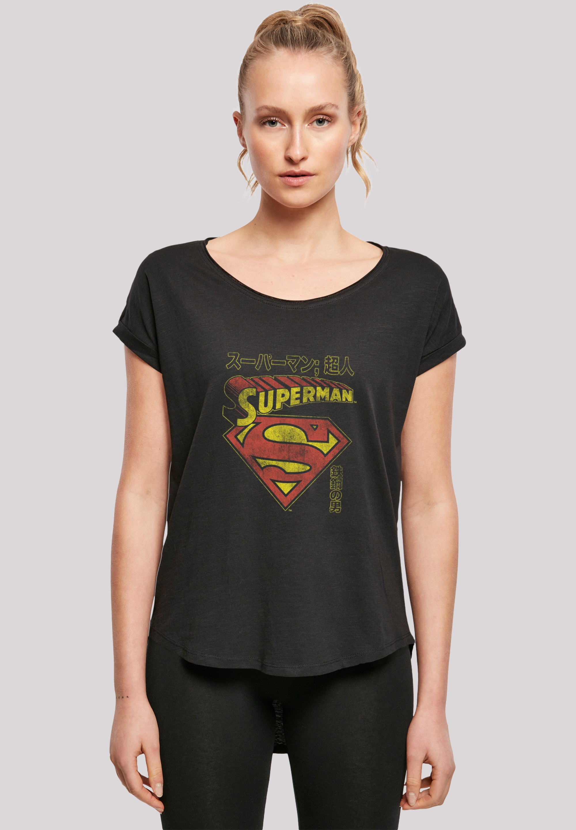 F4NT4STIC T-Shirt "Long Cut T-Shirt DC Comics Superman Shield", Damen,Premi günstig online kaufen