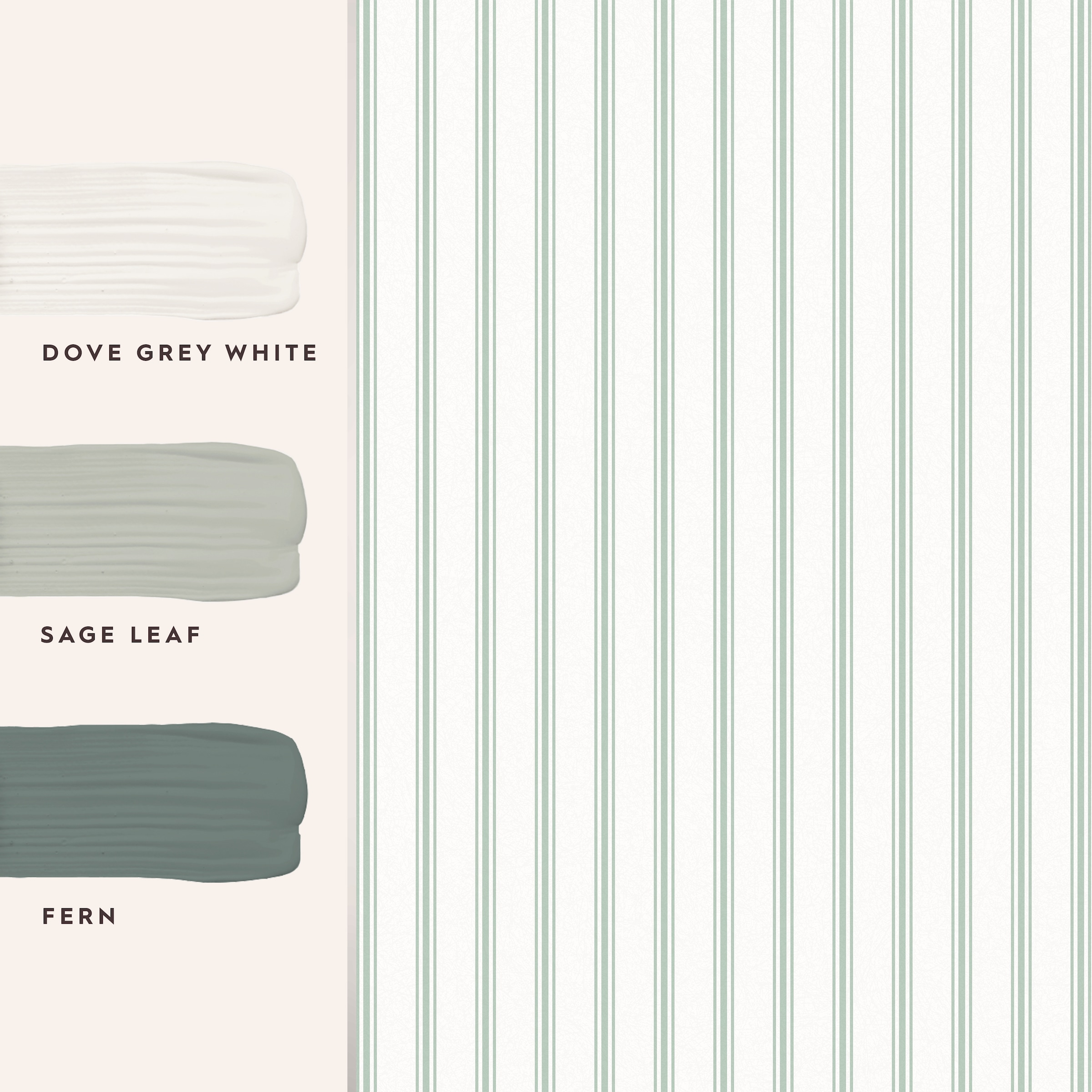 LAURA ASHLEY Vliestapete »Farnworth Stripe Sage Green«, 10mx52cm