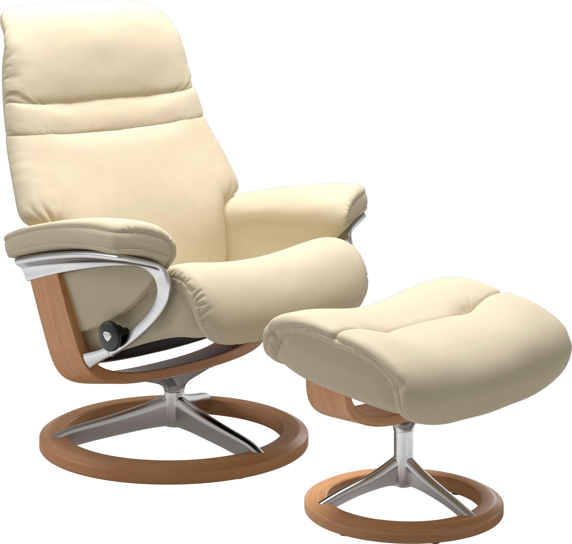 Stressless Relaxsessel "Sunrise" mit Signature Base, Größe M, Gestell Eiche, in 2 Bezugsqualitäten lieferbar