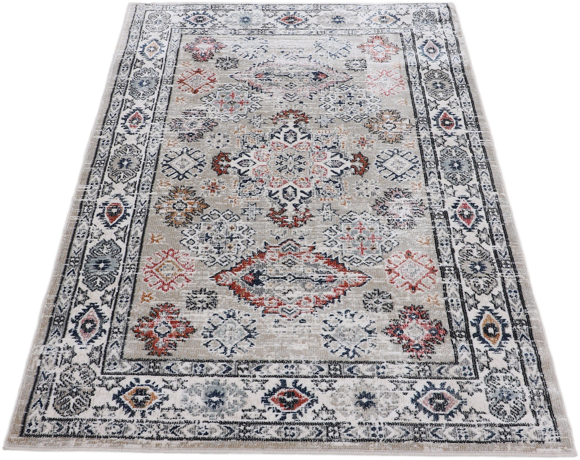 carpetfine Teppich "Vintage Liana 2" rechteckig 6 mm Höhe Orient Vintage Lo günstig online kaufen