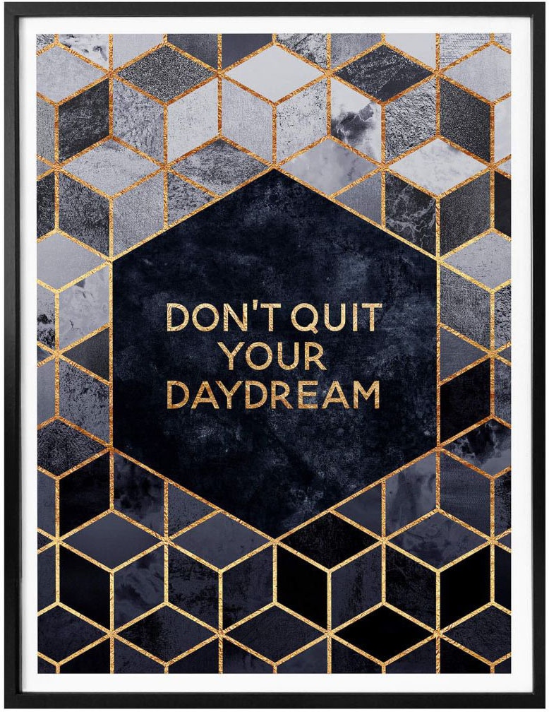 Wall-Art Poster »Don´t Quit Daydream«, Schriftzug, (1 St.), Poster ohne Bilderrahmen