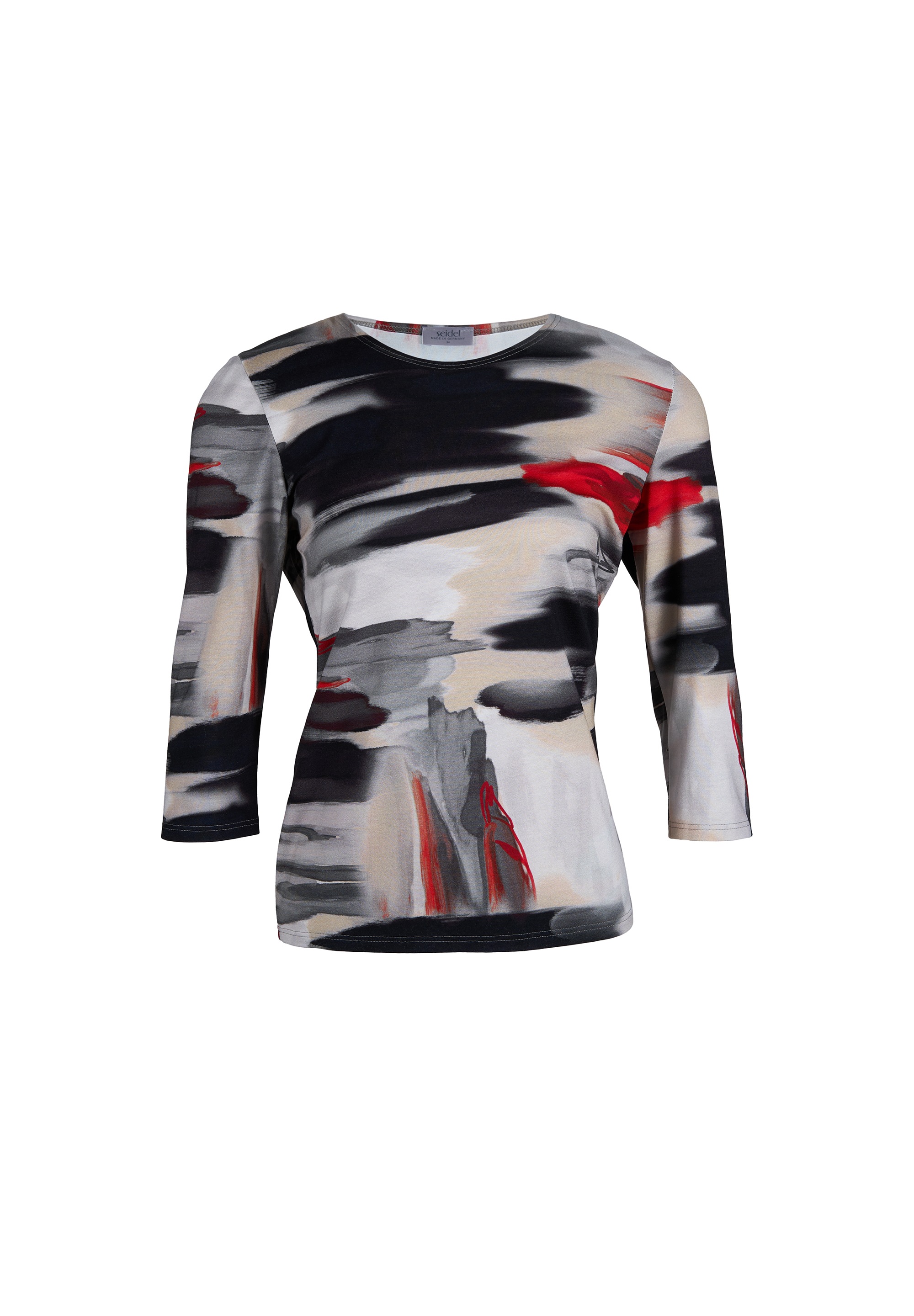 Thumbnail - Seidel Moden 3/4-Arm-Shirt mit grafischem Muster - MADE IN GERMANY