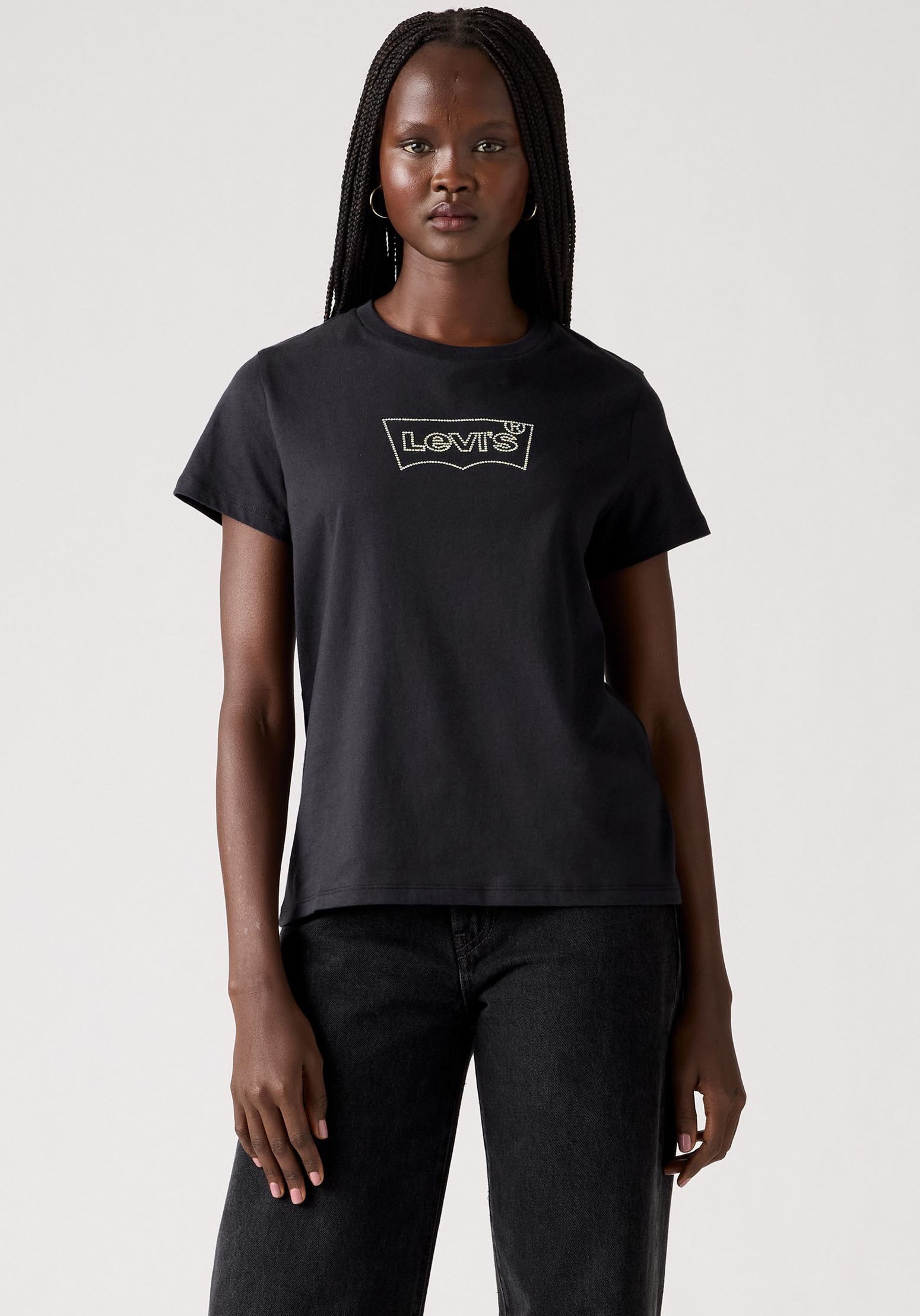 Levis Rundhalsshirt "THE PERFECT TEE", mit Logo im Metallic-Holo Print günstig online kaufen