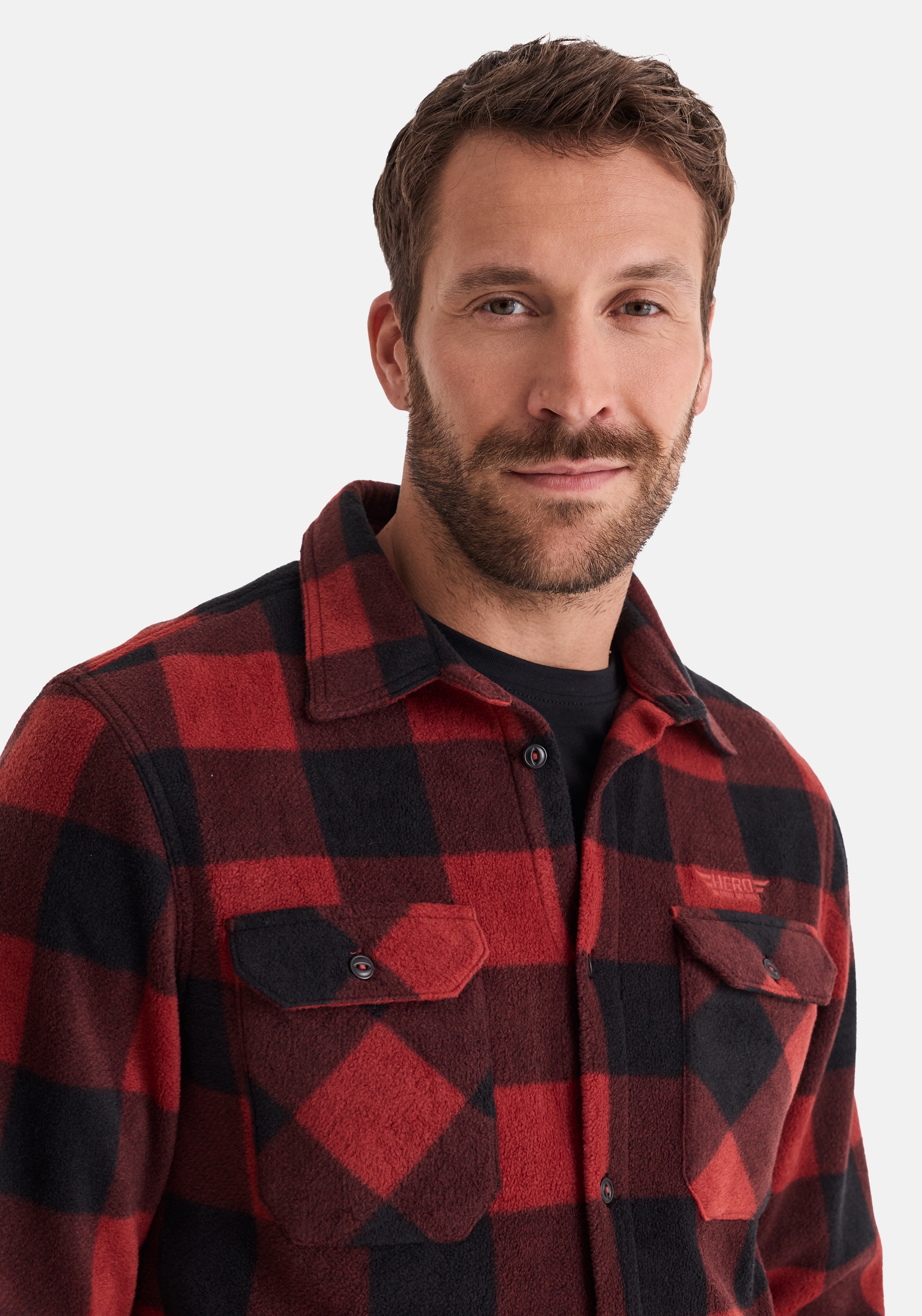 HERO by John Medoox »HENDRIX Fleecehemd« Regular Fit Casual Fleece für Herren