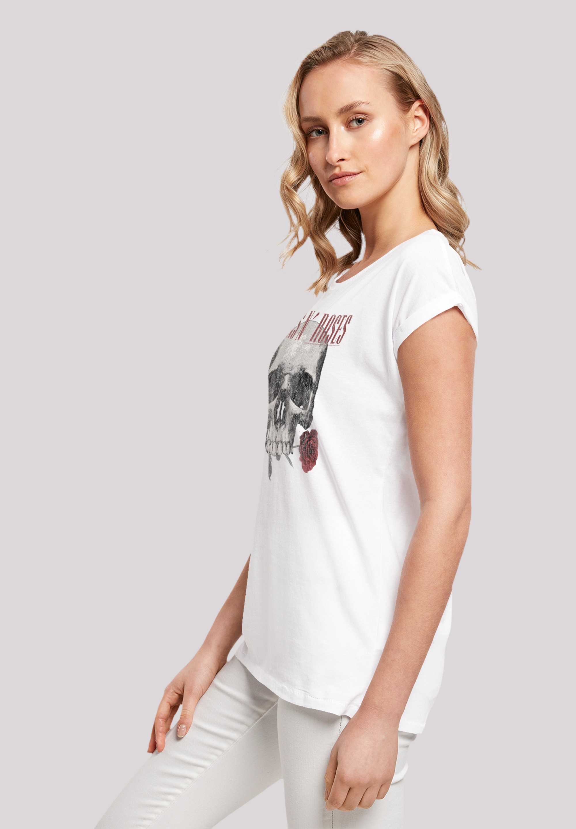 F4NT4STIC T-Shirt »Guns 'n' Roses Flower Skull Rock Musik Band«, Premium Qualität