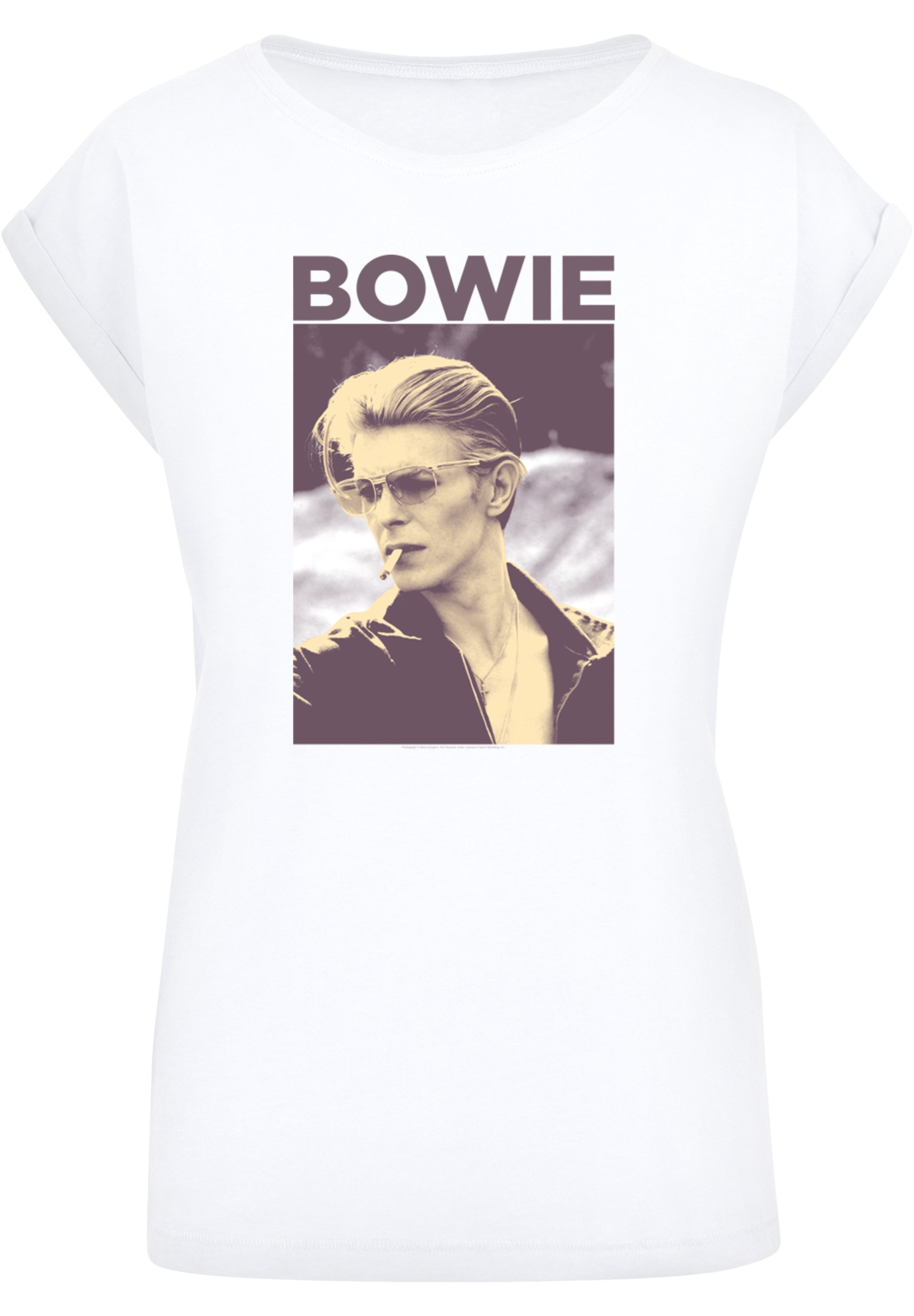 F4NT4STIC T-Shirt »David Bowie Smoking Photograph«, Print