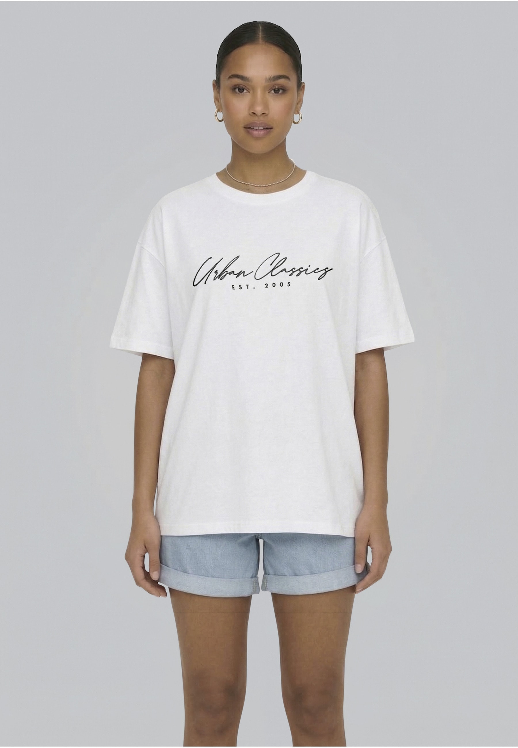 URBAN CLASSICS T-Shirt »Urban Classics Ladies Urban Classics Script Logo Loose Tee« 1
