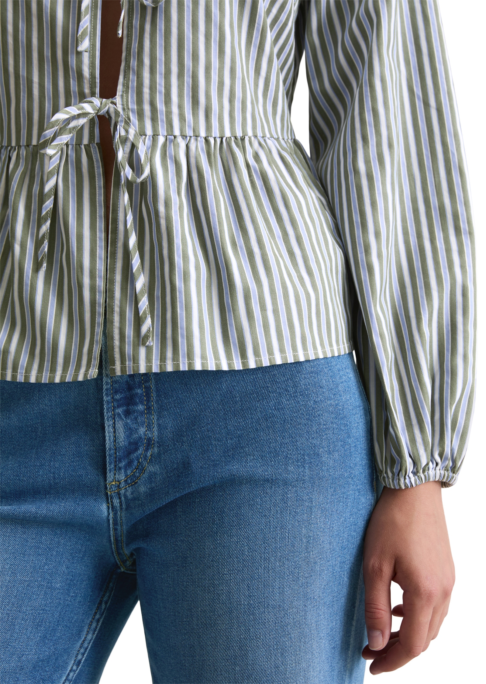 Marc O'Polo DENIM Langarmbluse »aus Baumwoll-Dobby«