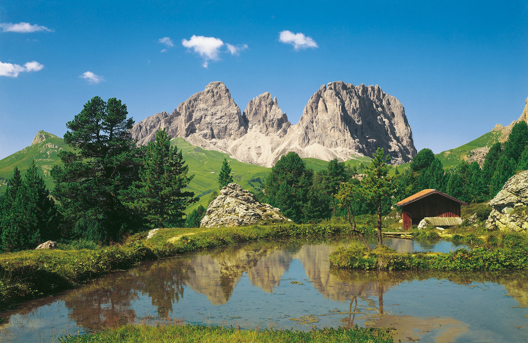Komar Fototapete »Vlies Fototapete - Dolomiten - Größe 400 x 260 cm« Motiv | bedruckt glatt