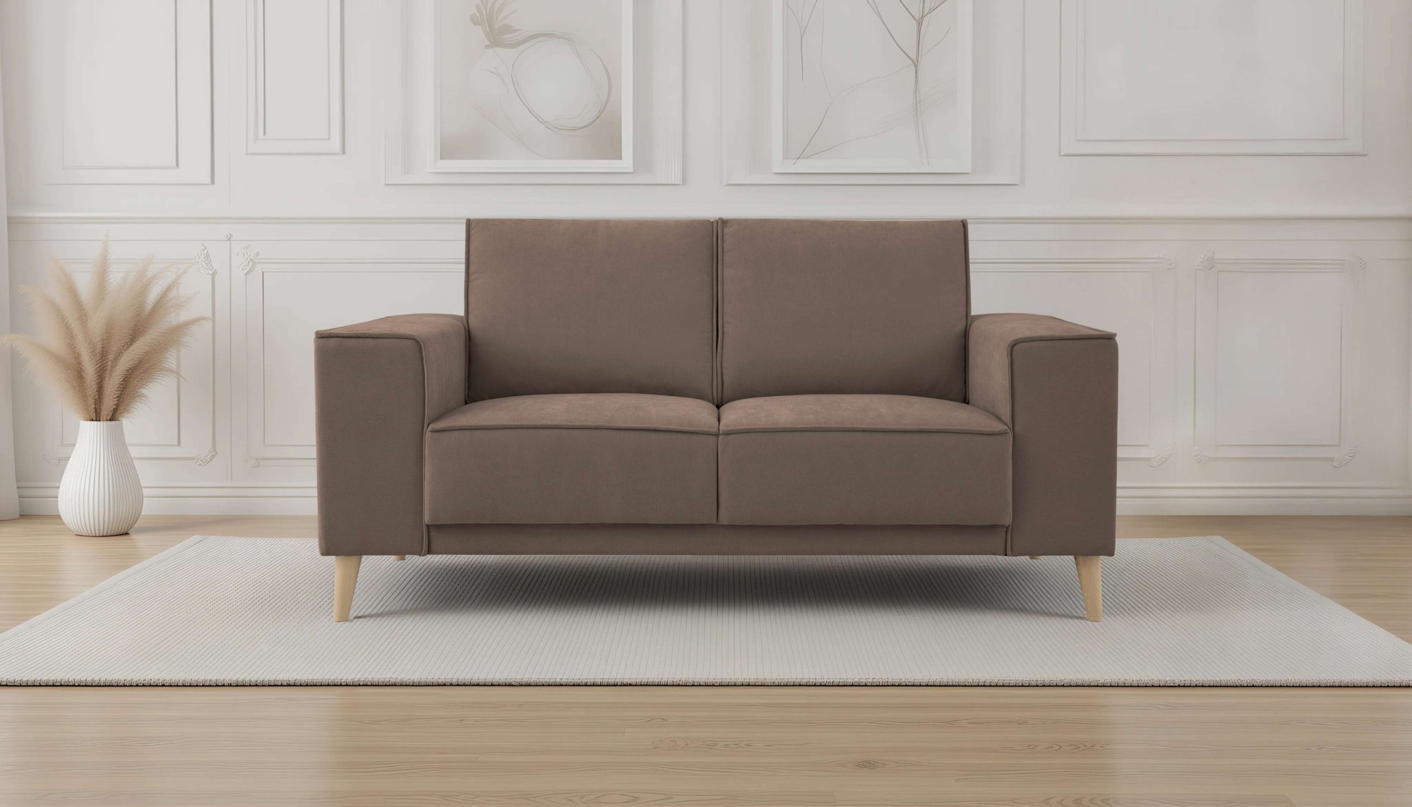 OTTO home 2-Sitzer "Oland Skandi, weicher Chenille-Stoff" 164 cm, Wellenunt günstig online kaufen