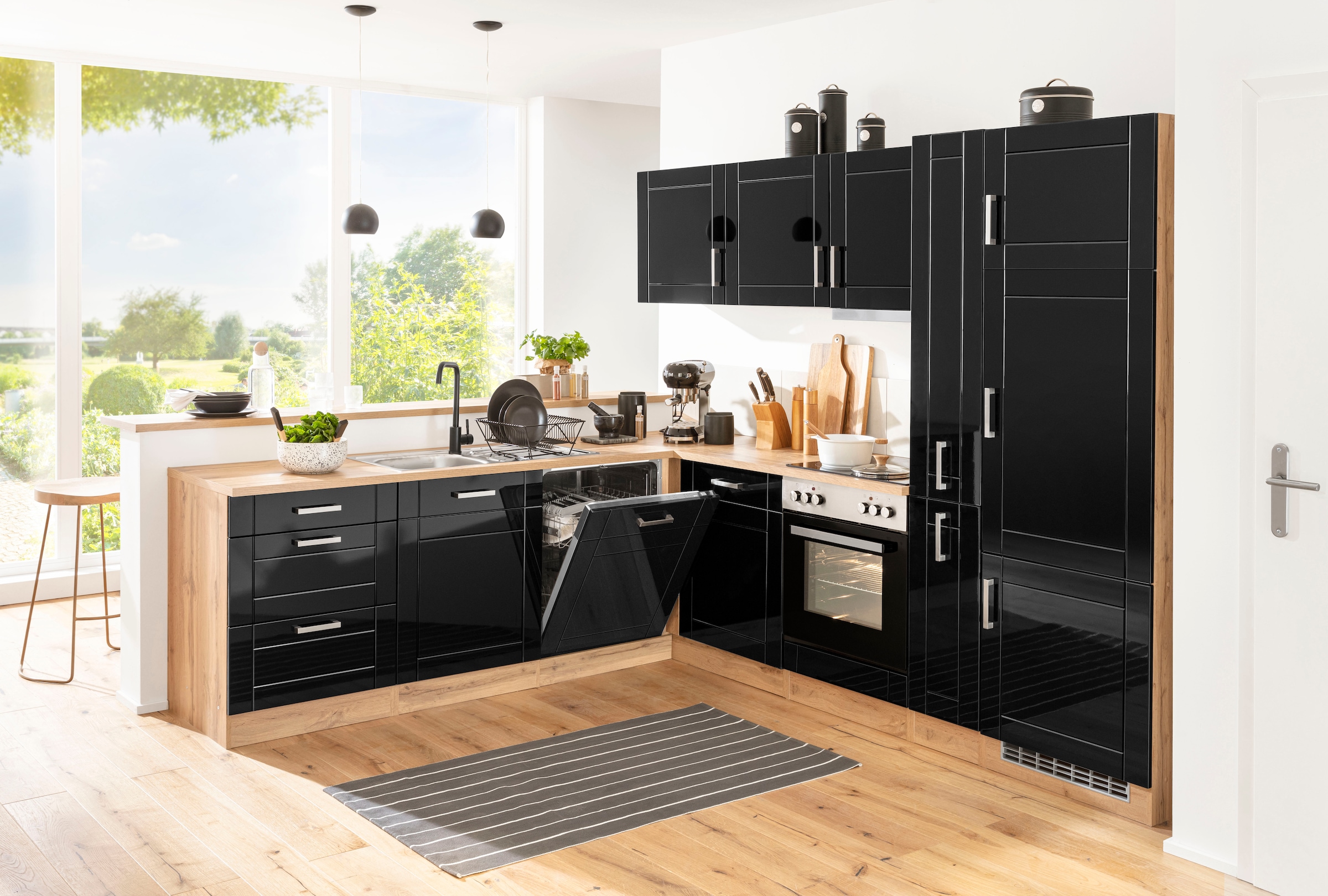 KOCHSTATION Winkelküche »KS-Tinnum« ohne E-Geräte, Stellbreite 240/270 cm