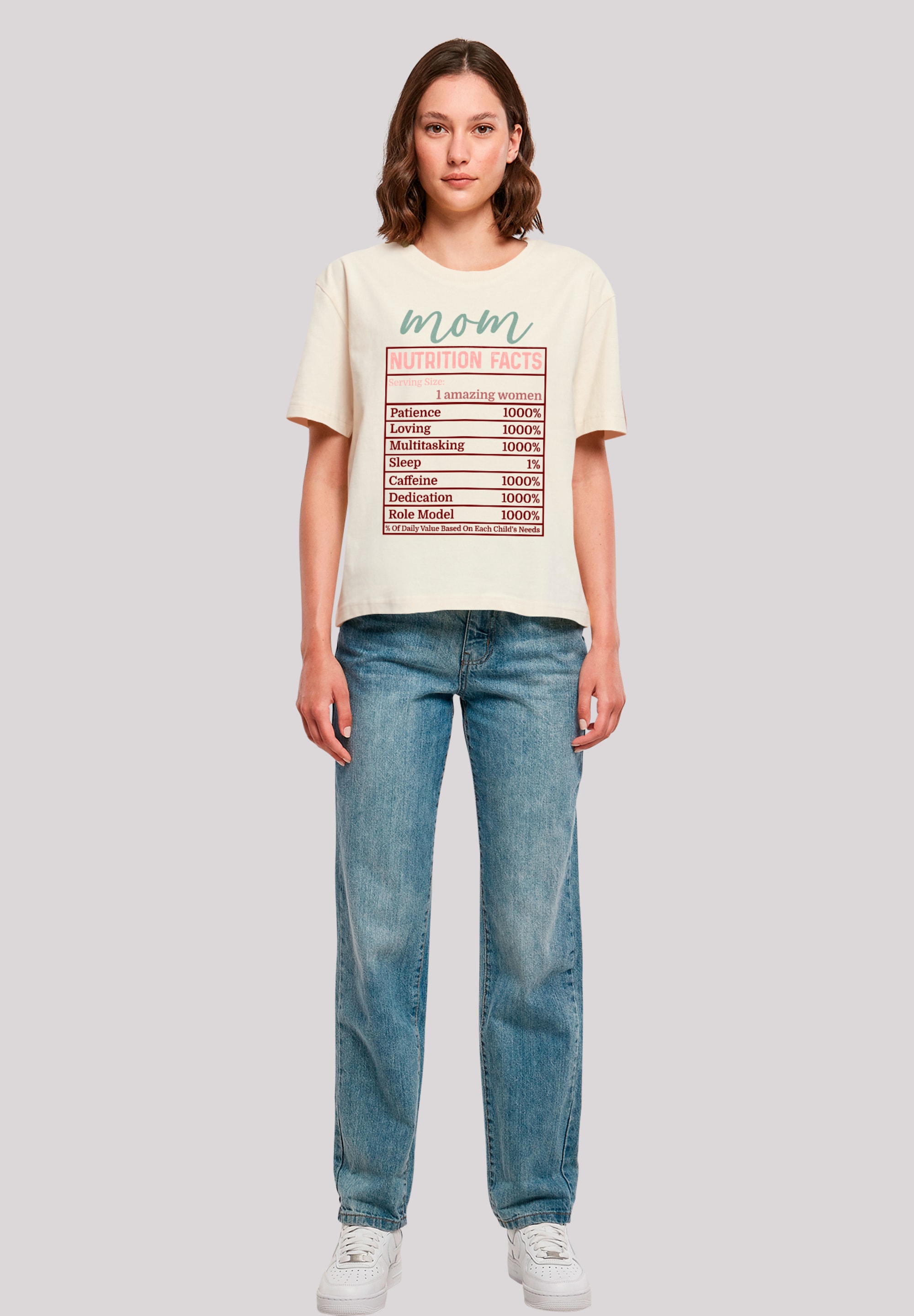F4NT4STIC T-Shirt »Muttertag Mama Nährwerte Lustig«, Premium Qualität