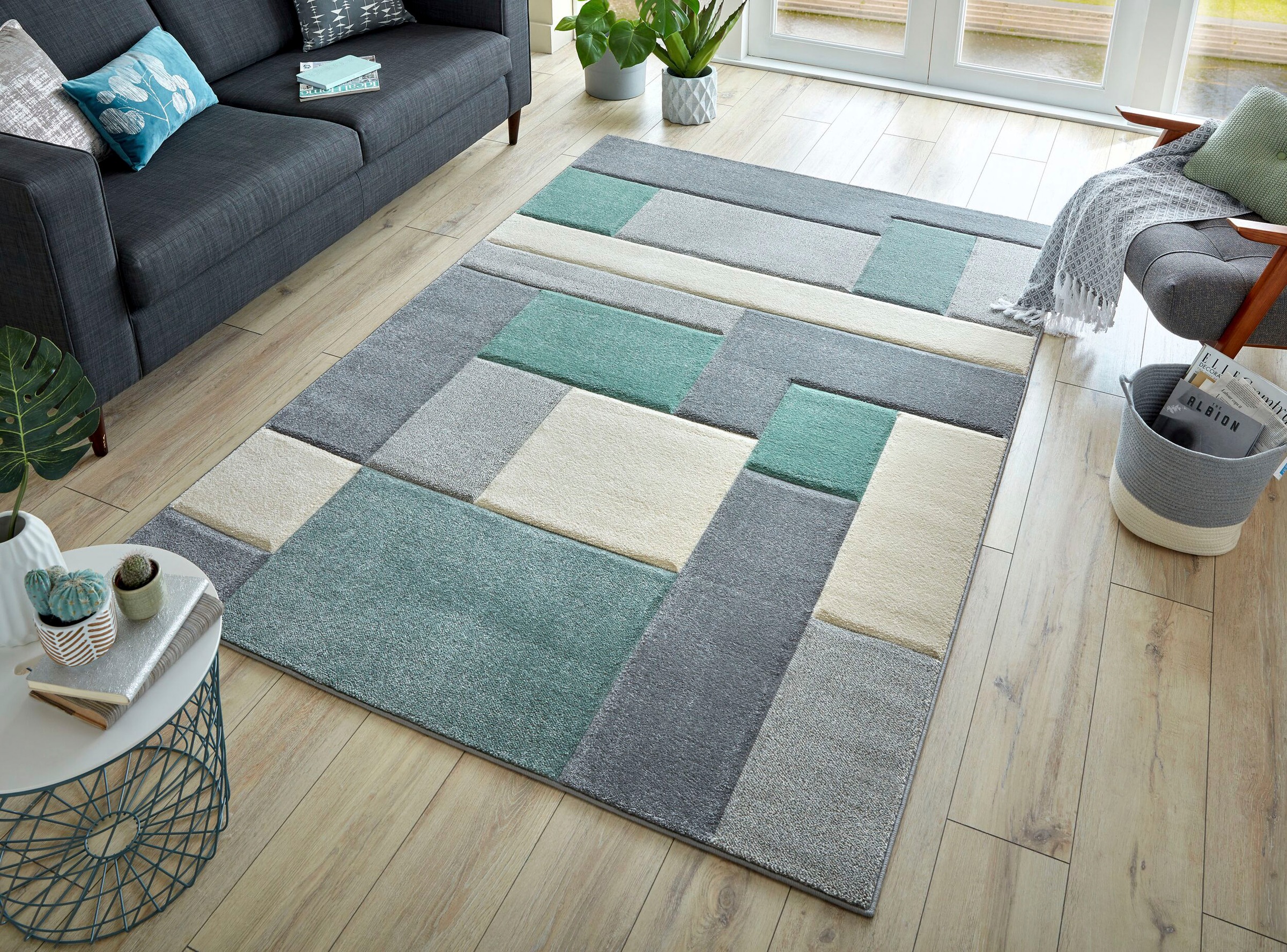 FLAIR RUGS Teppich "Cosmos mit Hoch-Tief-Effekt" rechteckig 12 mm Höhe Patc günstig online kaufen