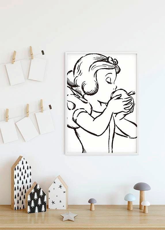 Komar Bild »Snow White Apple Bite - white« Disney 1 Stk. tlg. Wandbild zur Dekoration im Kinderzimmer - ohne Rahmen
