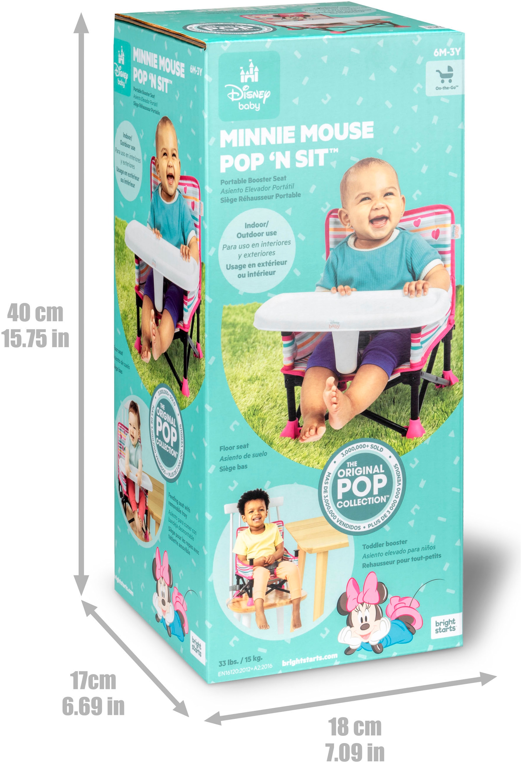 Bright Starts Tischsitz »MINNIE MOUSE Pop ‘N Sit™ Portable Booster Seat«