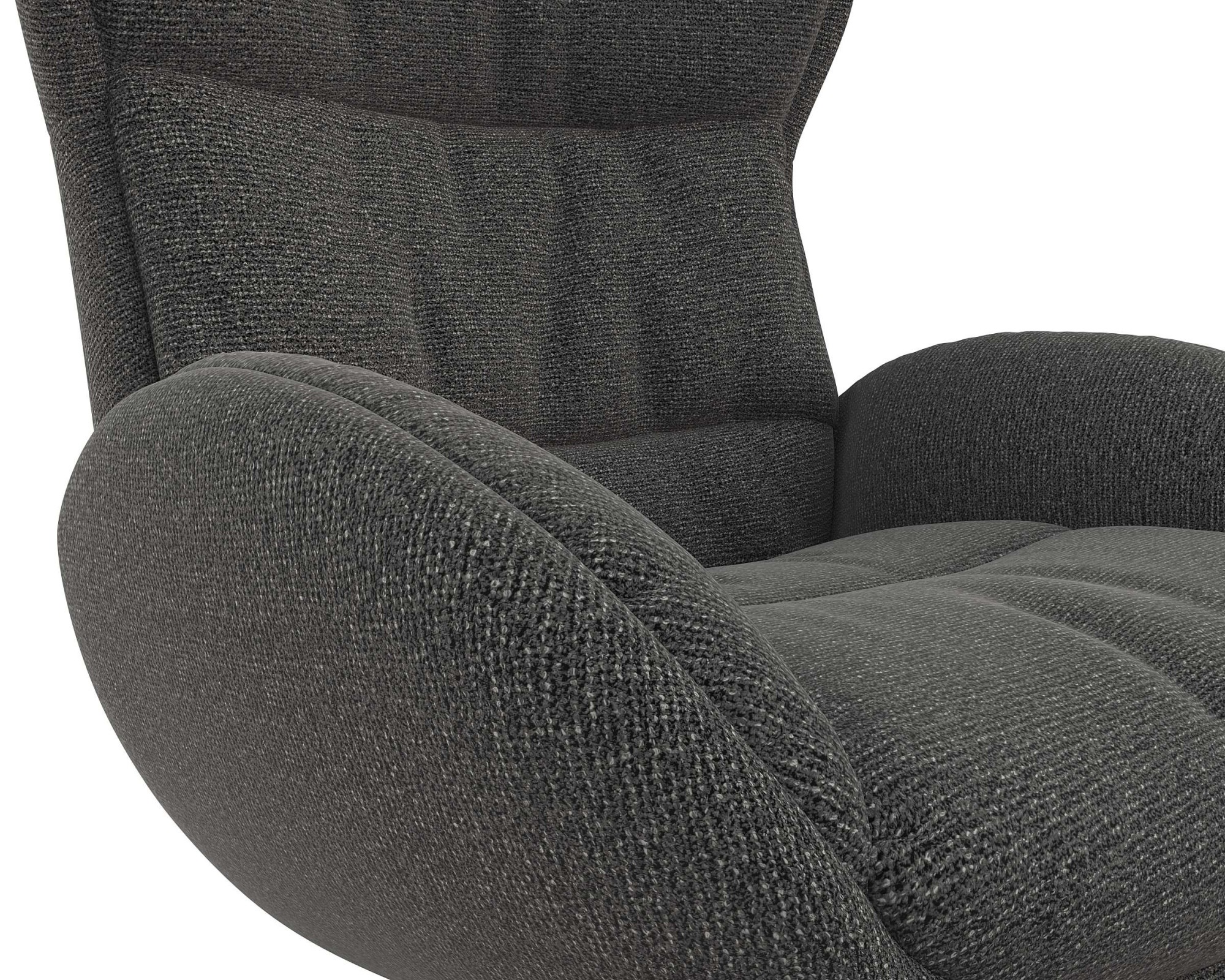 Relaxsessel FLEXLUX "Haze, hervorragender Komfort, Alu Fuß, organisches Design, ergonomisch", grau (anthrazit), B:70cm H:104cm T:79cm, 100% Polyester, Sessel, Relaxsessel, Rückenteilverstellung, drehbar, verstellerbar, pflegeleicht, bequem 3