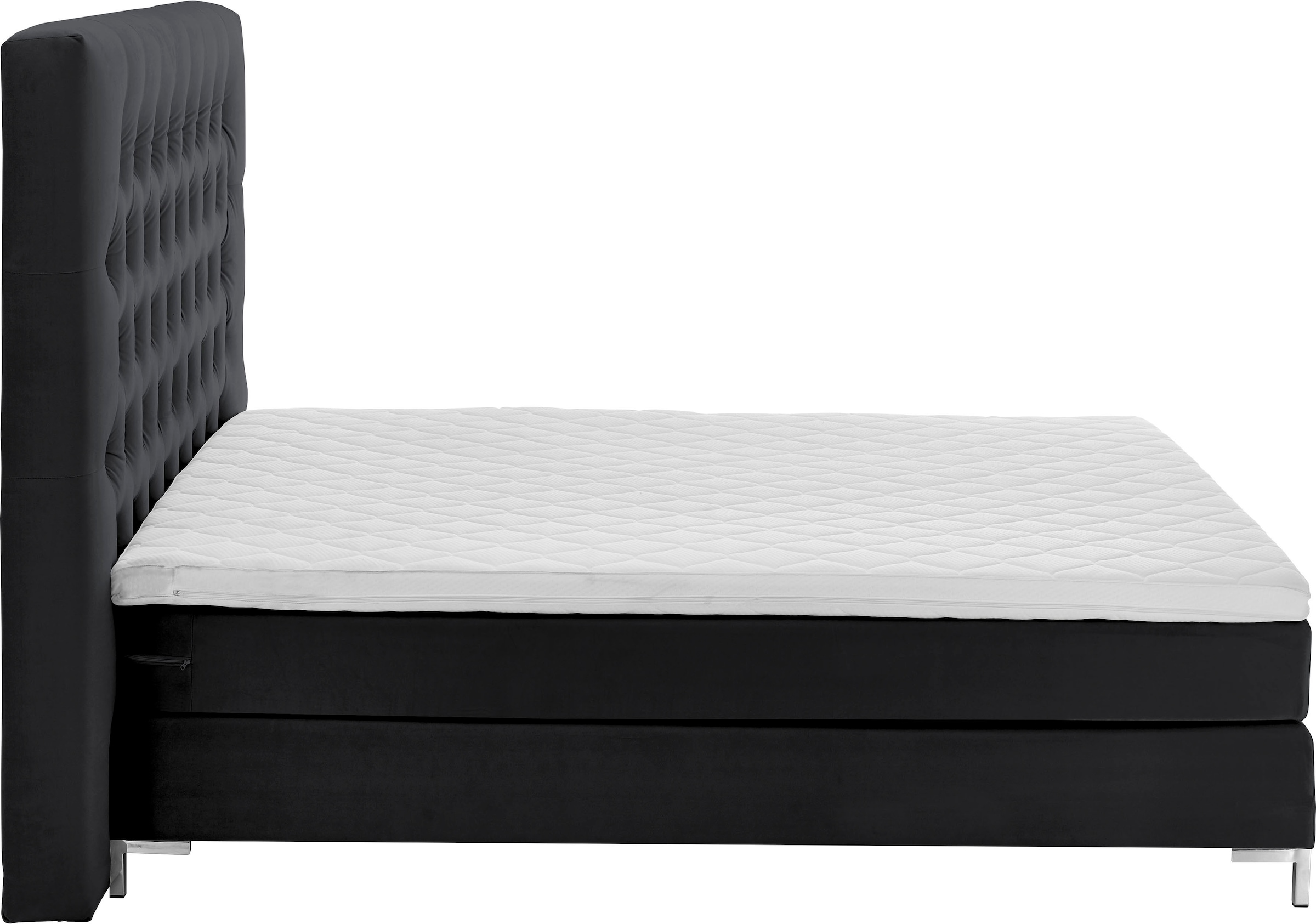 ATLANTIC home collection Boxspringbett »Ronja«, mit Topper und extra hohem Kopfteil