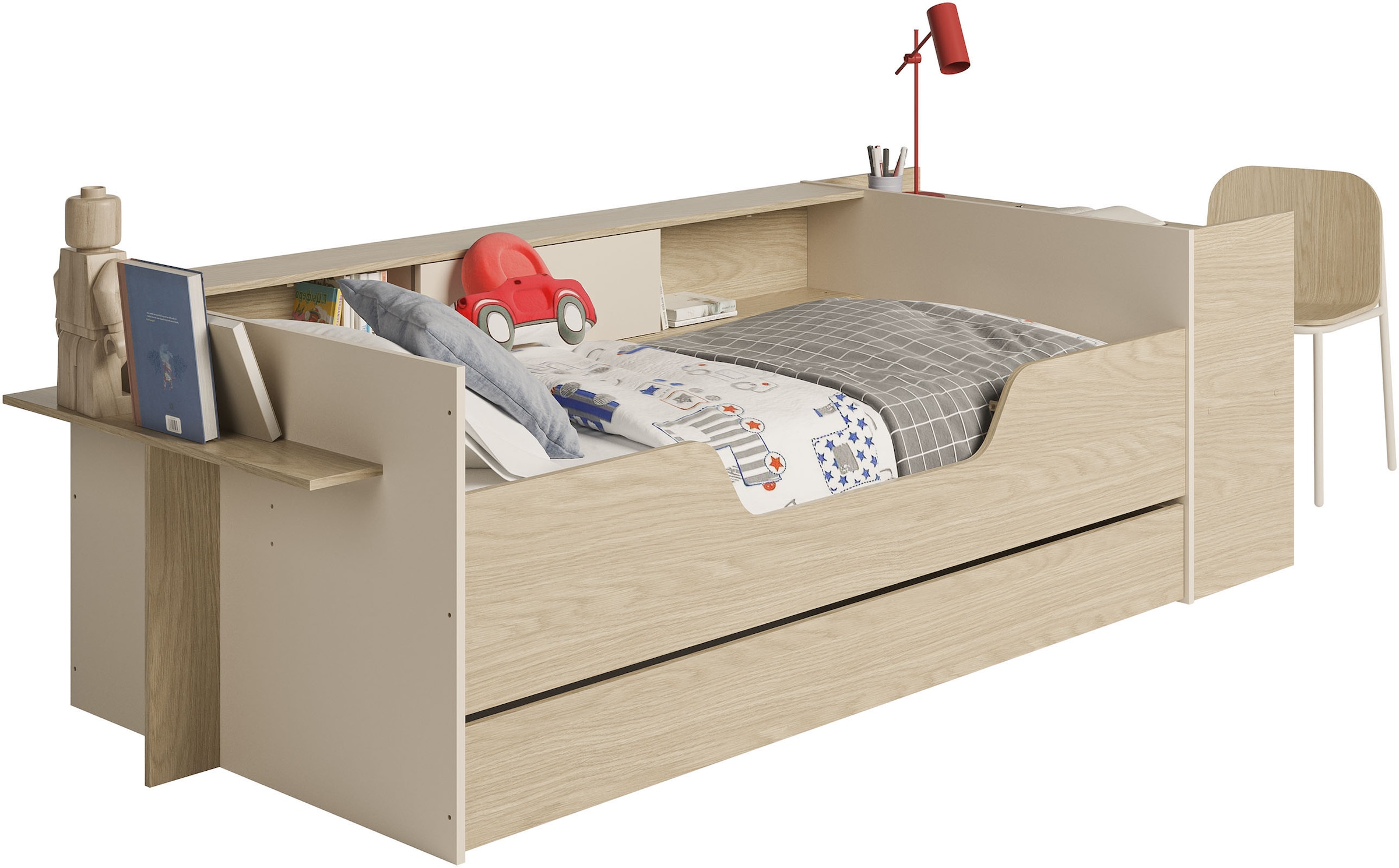 Gami Stauraumbett »BAYA« Ein Bett, das mit Ihrem Kind mitwächst !