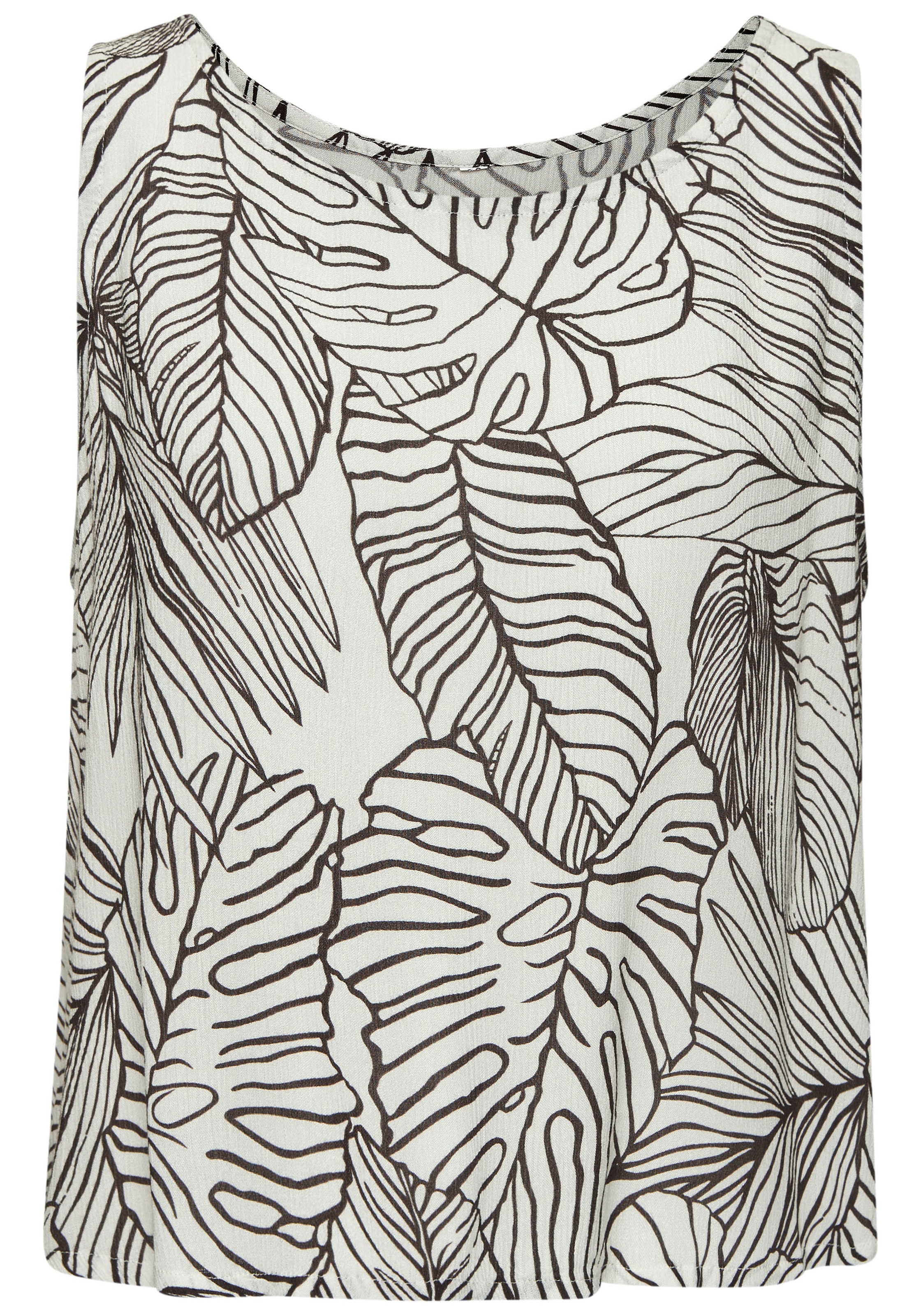 s.Oliver Blusentop, aus gekreppter Viskose, sommerliches Blusenshirt mit Alloverprint