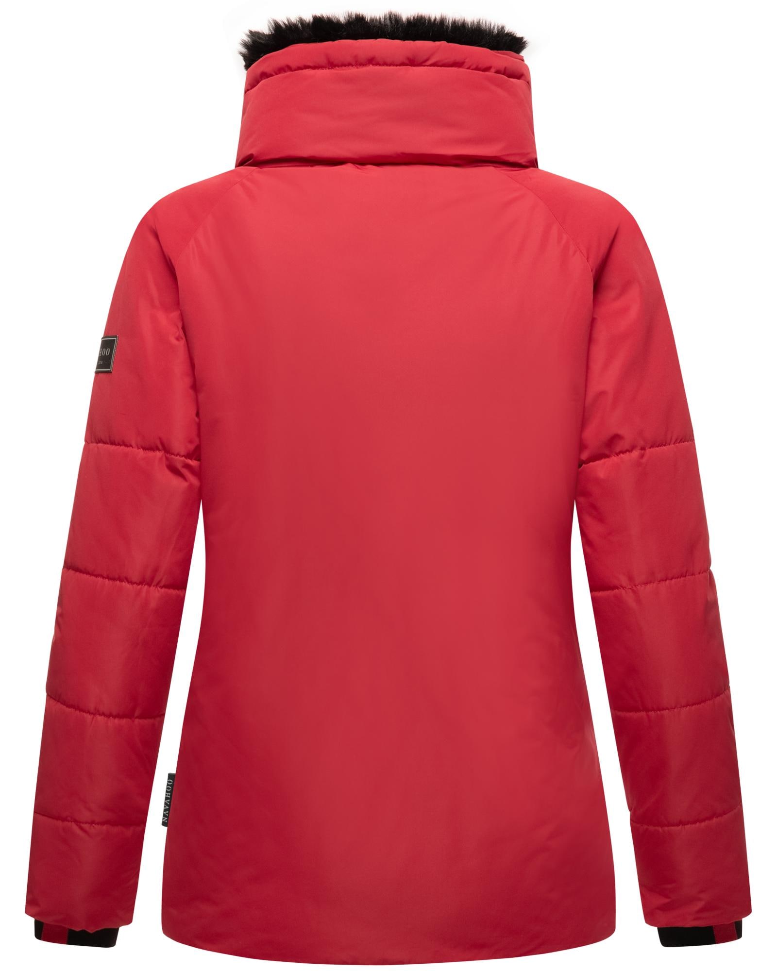 Navahoo Winterjacke »Frostii XIV«, ohne Kapuze, modische Damen Winter Steppjacke mit Kunstfellkragen