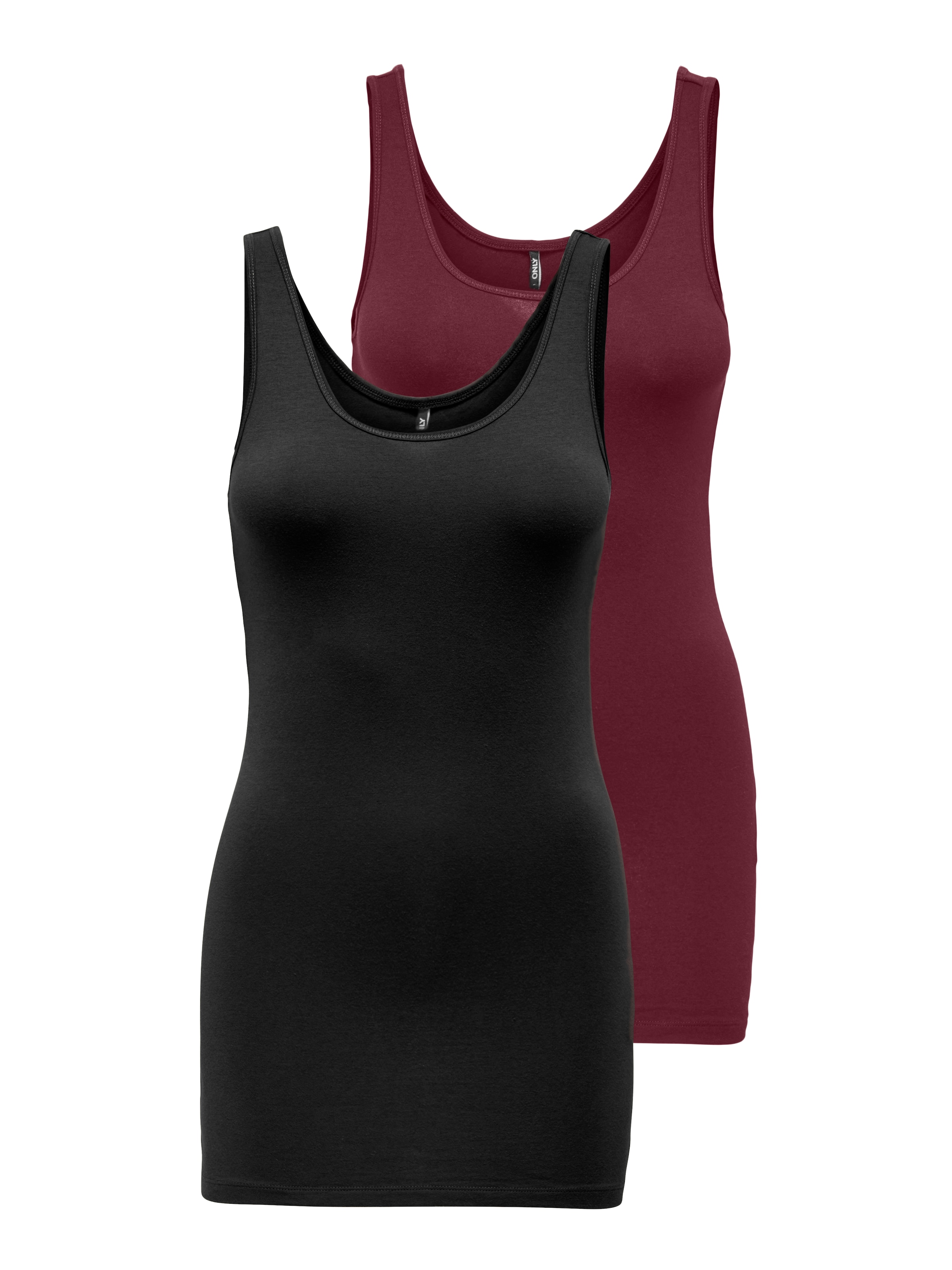 ONLY Tanktop "ONLLIVE LOVE NEW LONG TT 2PACK NOOS", (Packung, 2 tlg., 2er-P günstig online kaufen