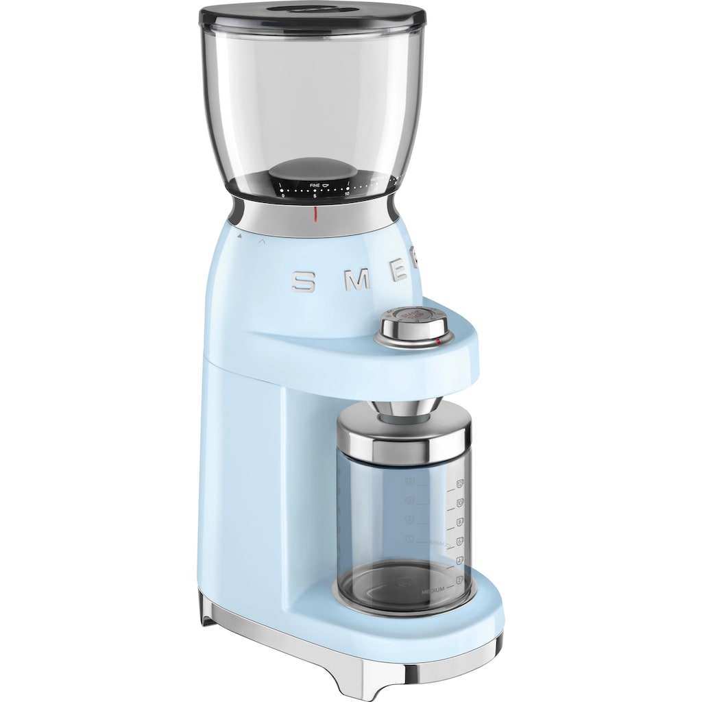 Smeg Kaffeemühle »CGF01PBEU«, 150 W, Kegelmahlwerk, 350 g Bohnenbehälter