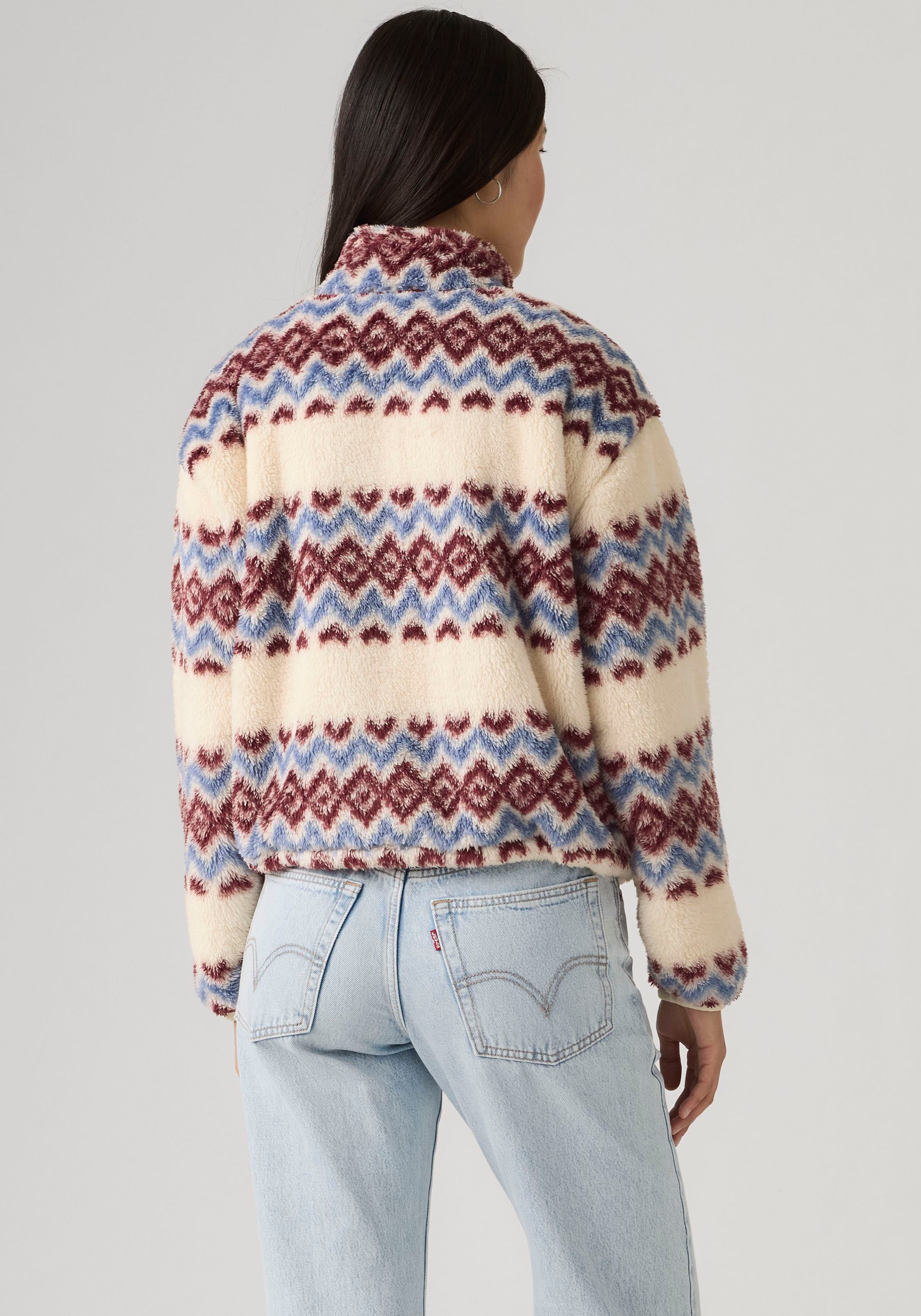 Levi's® Fleecepullover »GEMMA SHERPA 1/4 ZIP«, Saumabschluss in der Weite regulierbar
