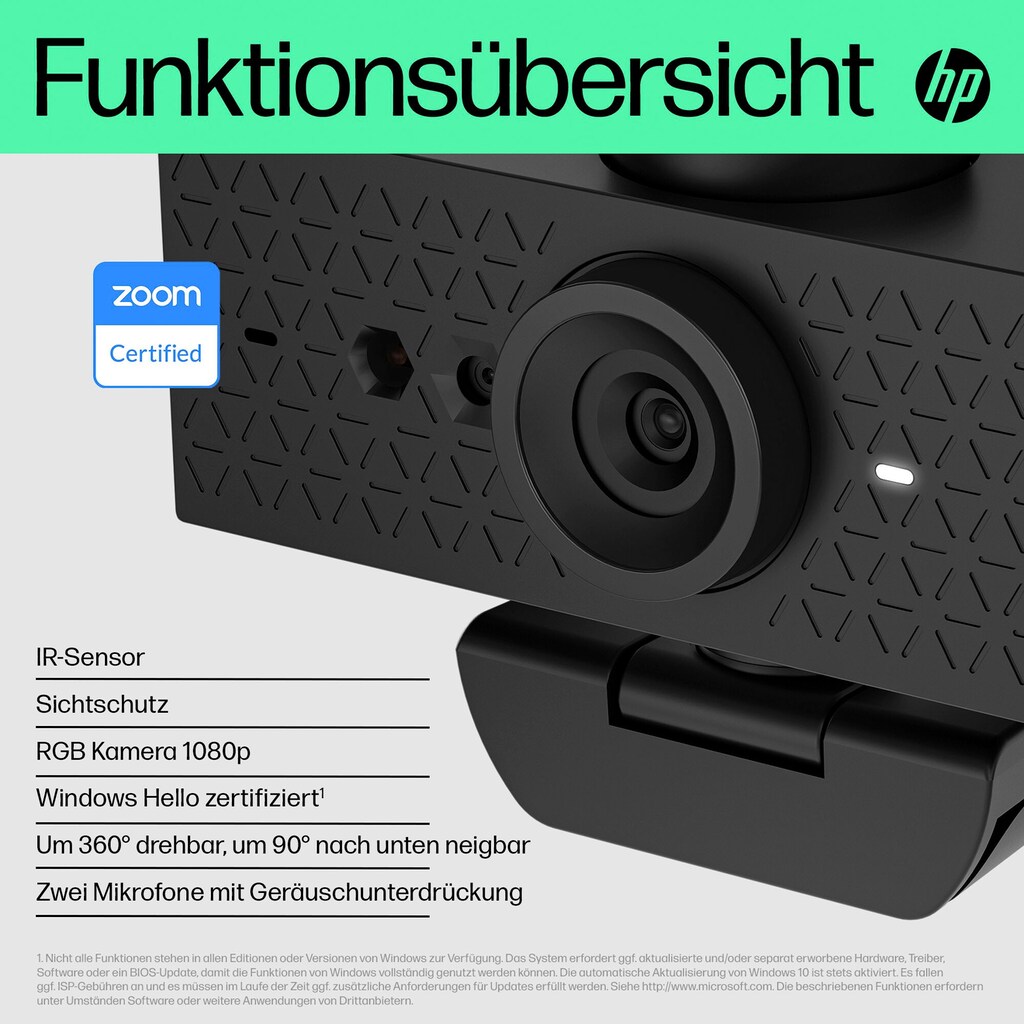 HP Webcam »620 FHD«, Full HD, 5 fachx opt. Zoom