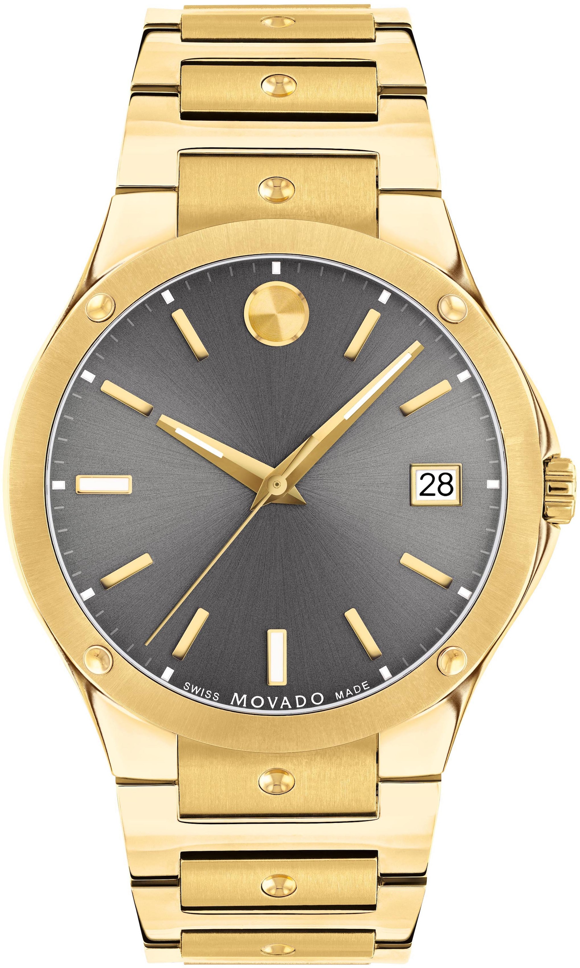 MOVADO Schweizer Uhr »SE Quarz, 0607707«, Quarzuhr, Armbanduhr, Herrenuhr, Damenuhr, Swiss Made,Saphirglas