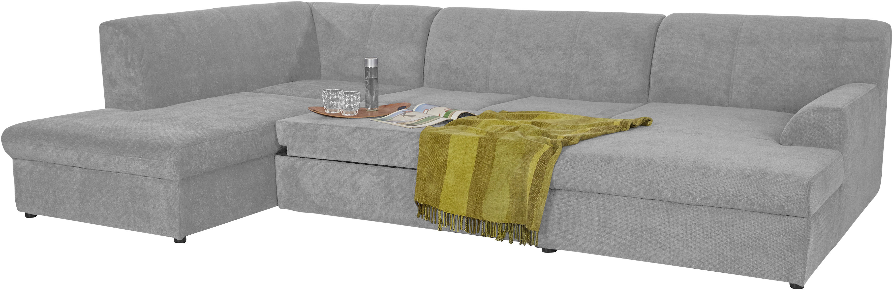 Thumbnail - DOMO collection Wohnlandschaft "Topper, elegant und zeitlos, komfortabel, U-Form", wahlweise mit Bettfunktion