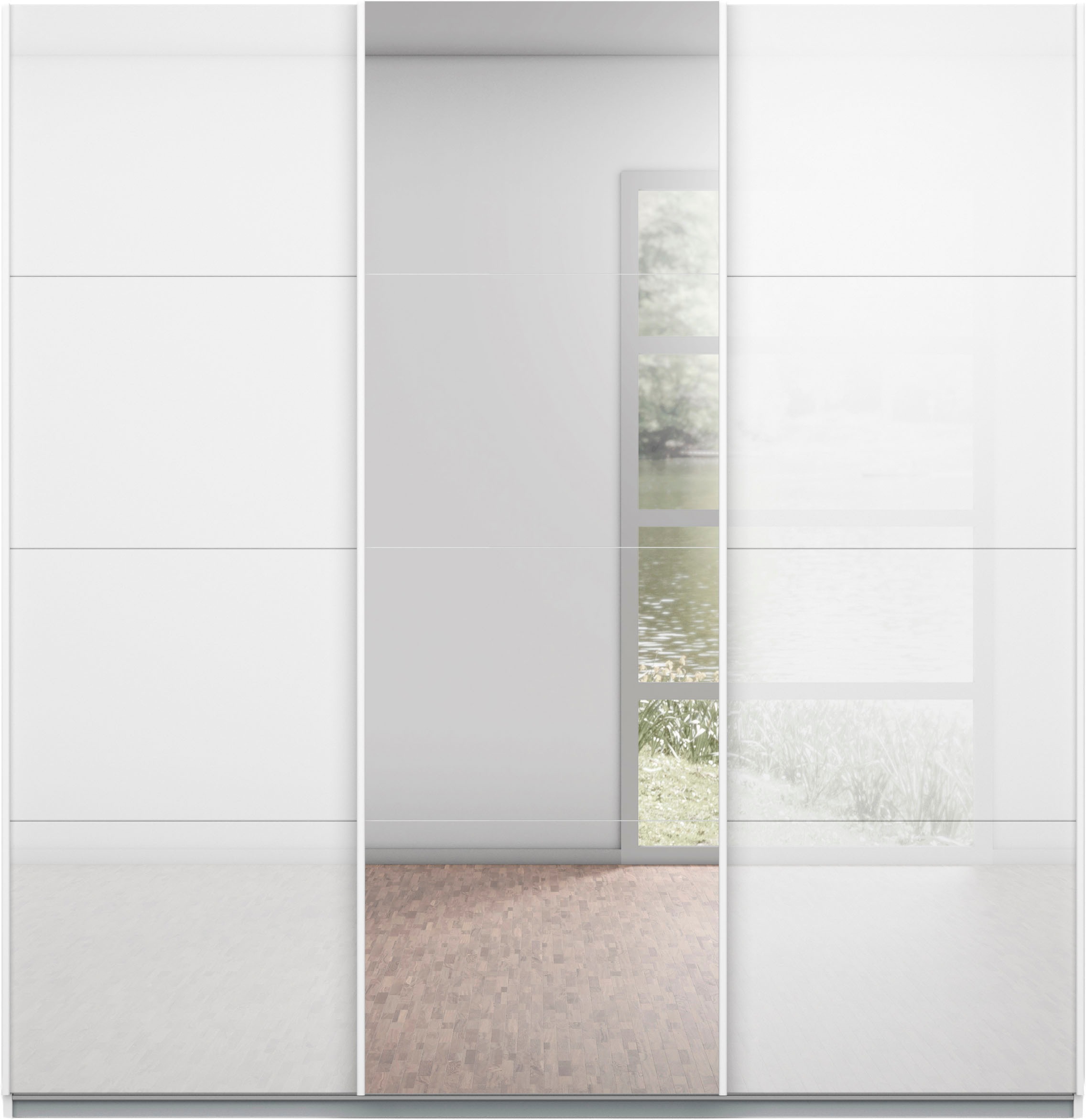 OTTO home Kleiderschrank »Mehrzweckschrank Aktenschrank Möbel Mietswohnung Schlafzimmer KOLUNA« 3 Ausstattungen BASIC/CLASSIC/PREMIUM (inkl. SOFT-CLOSE-FUNKTION),  Breiten 203/271/315/360 cm Höhen 210/229 Glas-Front MADE IN GERMANY
