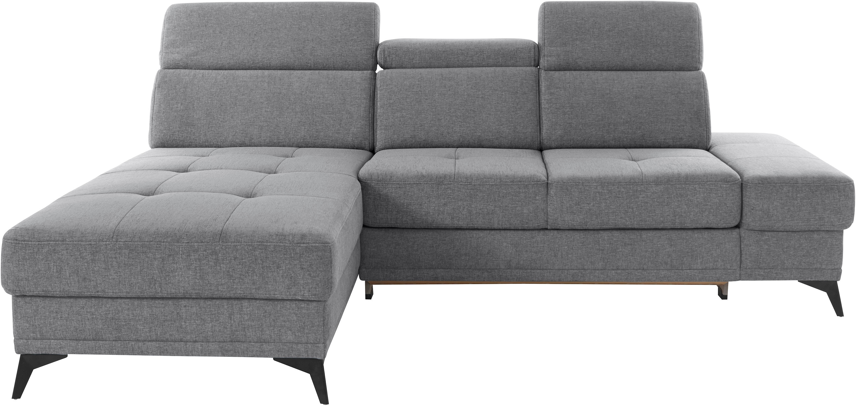 OTTO home Ecksofa "Cardiz L-Form" inkl.Kopfteilverstellung und Federkern wahlweise mit Schlaffunktion