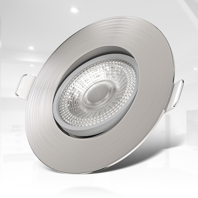 B.K.Licht LED Einbauleuchte, 3 flammig-flammig, Einbauspots, schwenkbar,  ultra-flach, inkl. 5W 460 Lumen, matt-nickel | BAUR