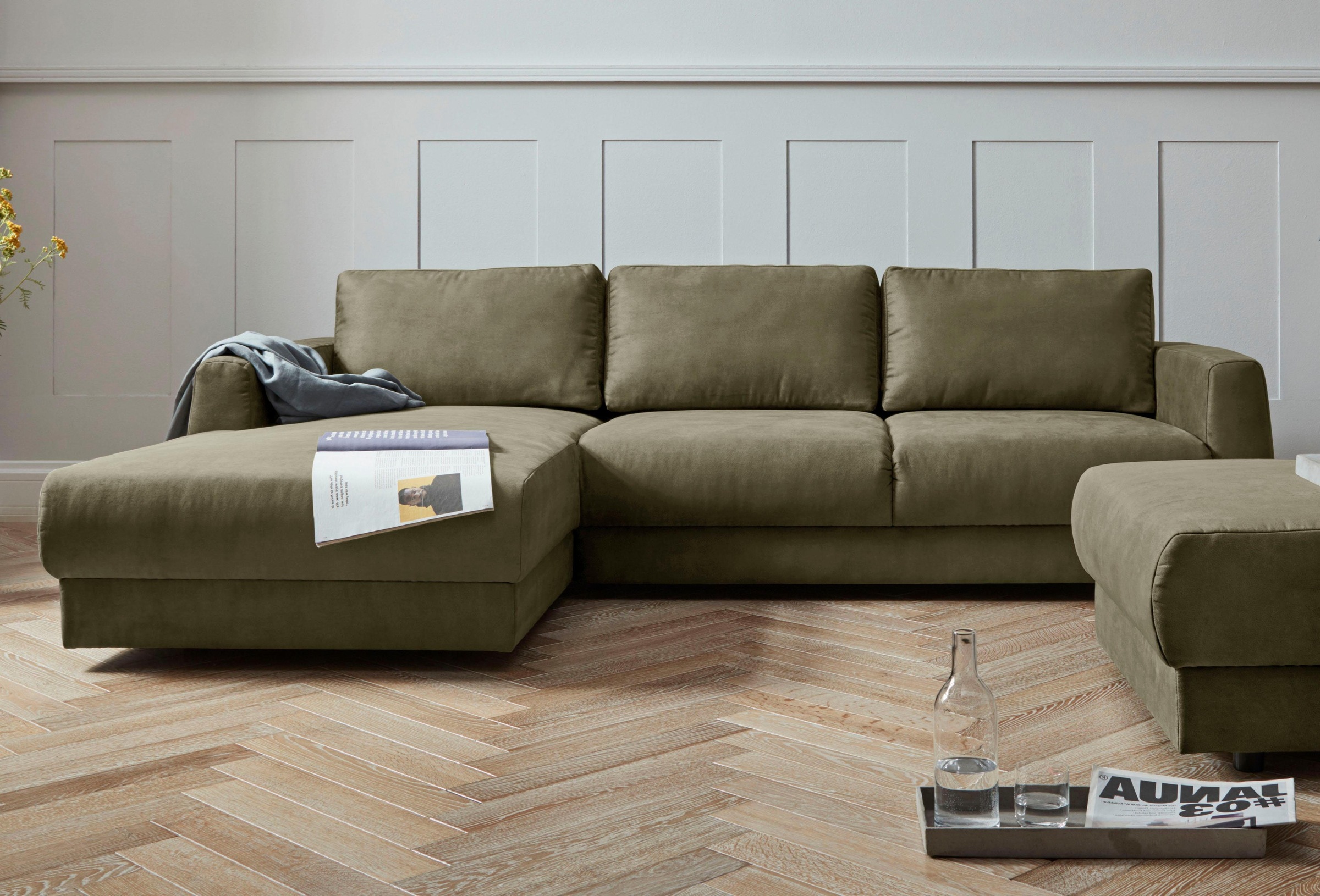 OTTO home Ecksofa "Hobro L-Form" in 3 Bezugsqualitäten in vielen Farben, De günstig online kaufen