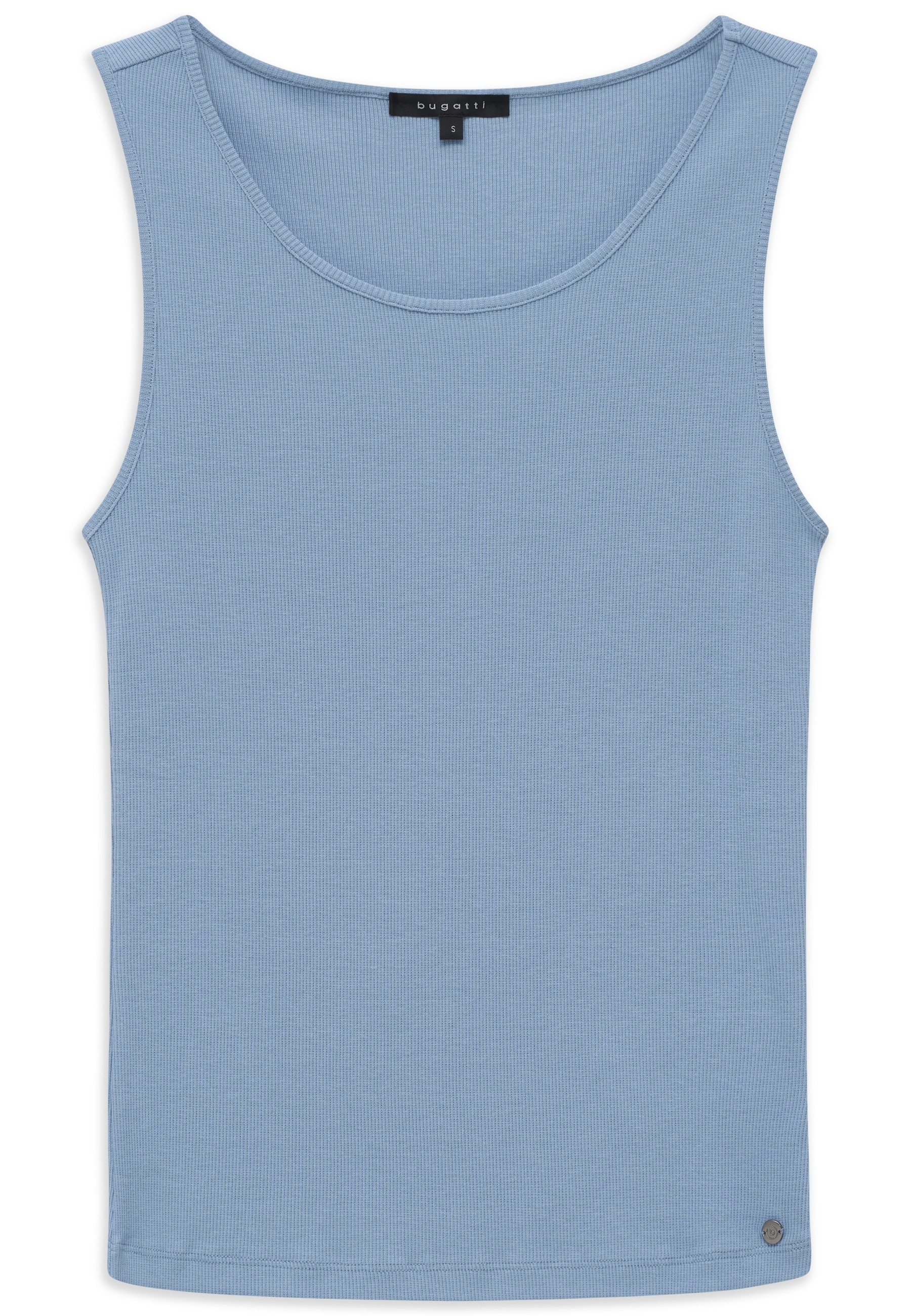 Thumbnail - bugatti T-Shirt gerippt Jersey aus Viskosemischung