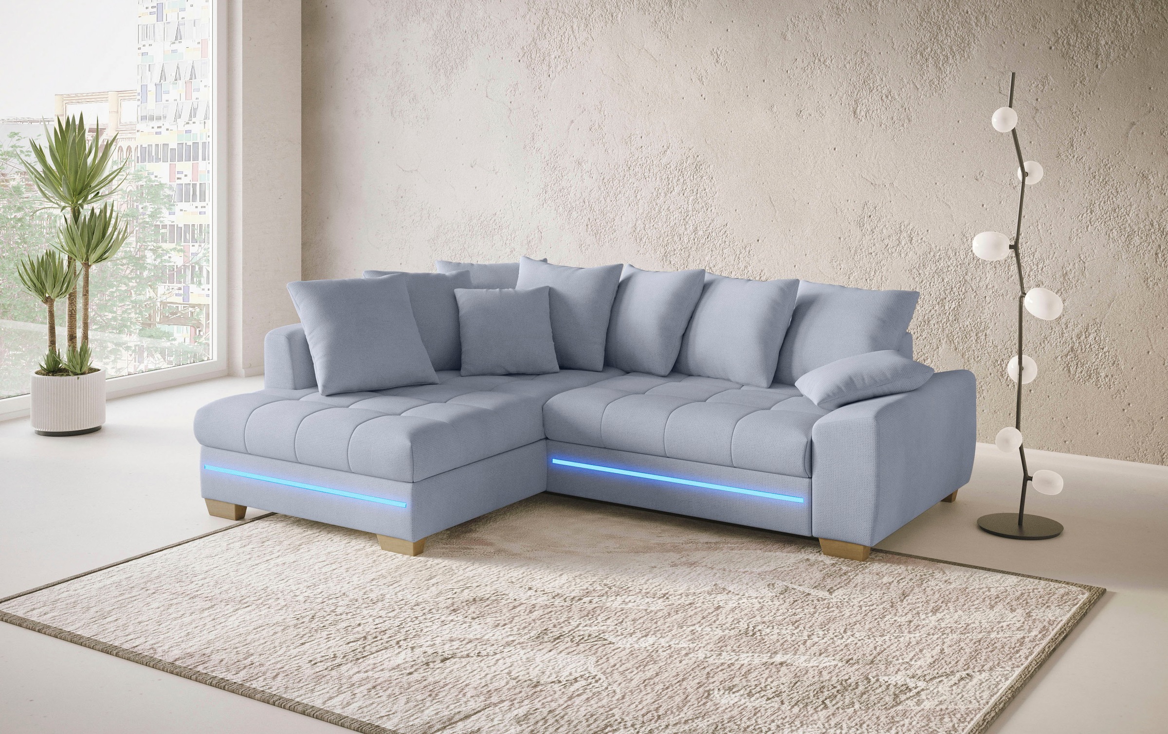Mr. Couch Ecksofa "Nikita II, L-Form", mit RGB-LED Beleuchtung, wahlweise m günstig online kaufen