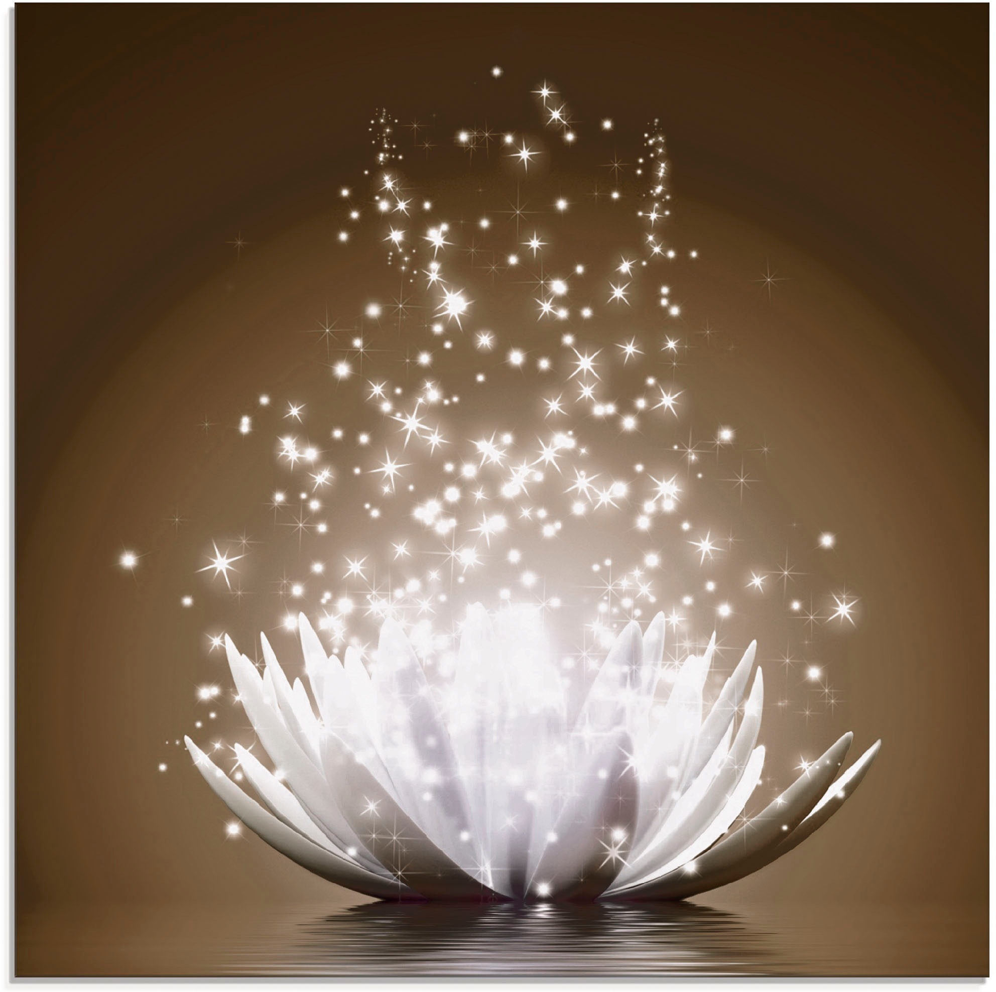 Artland Glasbild »Magie der Lotus-Blume«, Blumen, (1 St.), in verschiedenen Größen