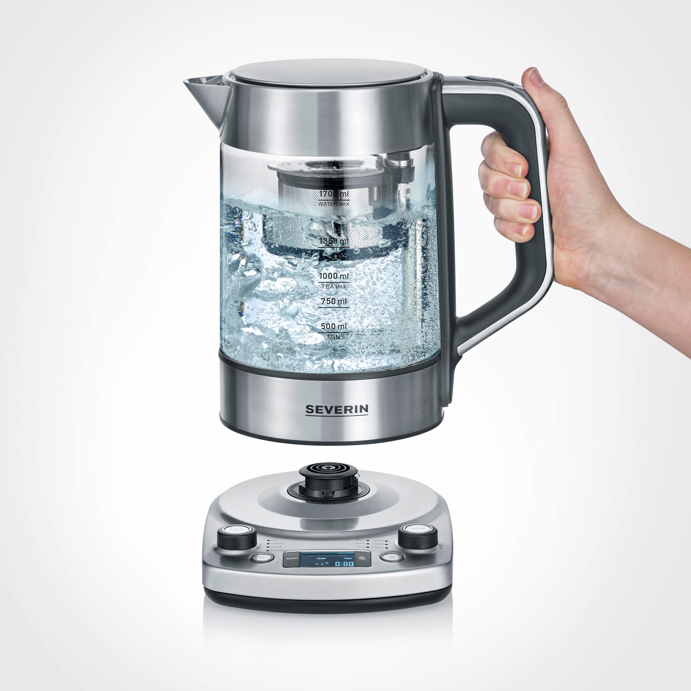 Severin Wasser-/Teekocher »WK 3422« 3000 W Temperaturstufen von 40°C – 100°C in 5°C-Schritten wählbar